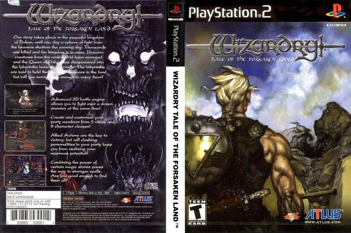 Wizardry The Forsaken Land PS2 PlayStation 2 - Like New