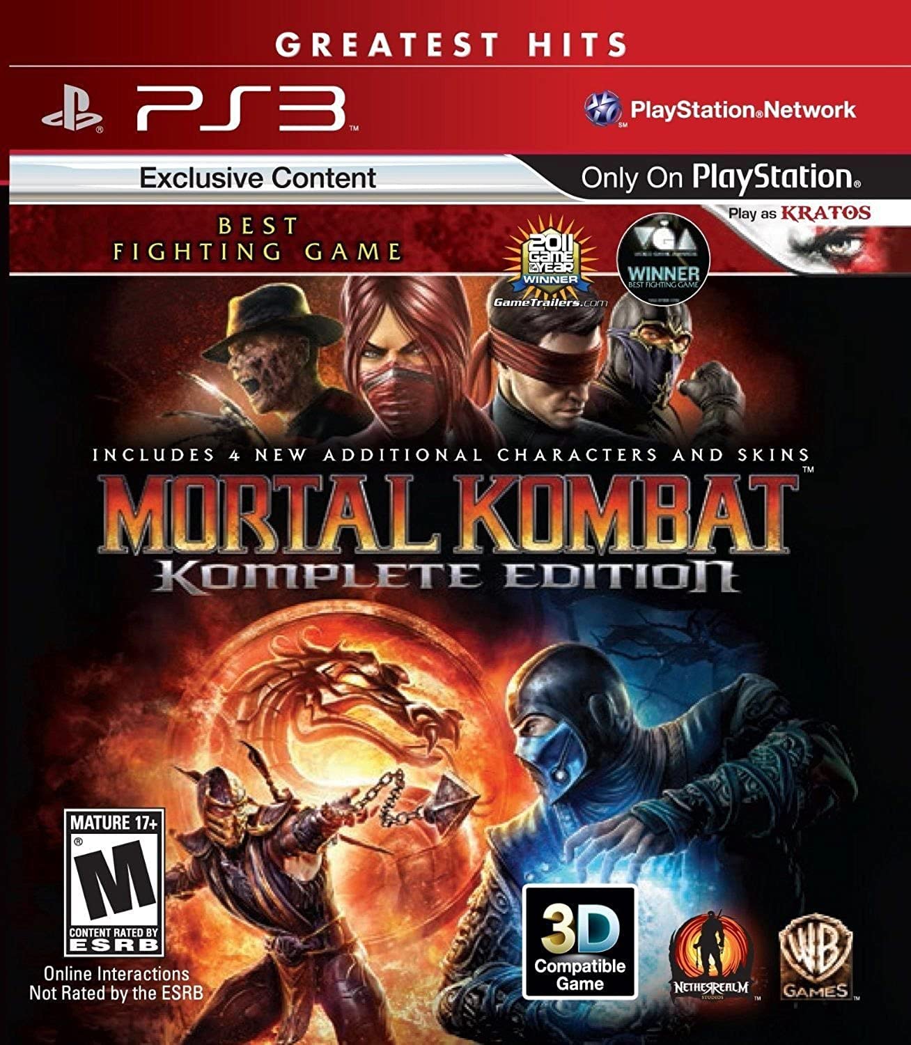 Mortal Kombat Komplete Edition GH PS3 PlayStation 3 AD/DD/NM - Very Good