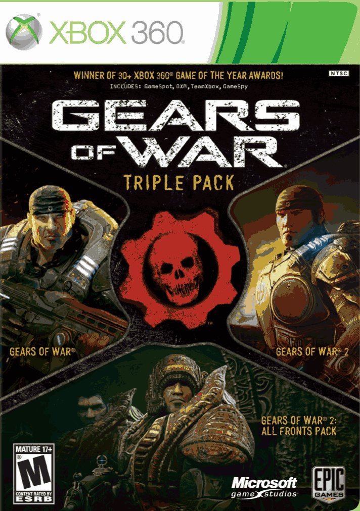 Gears of War Triple Pack Xbox 360 AD/NM - Very Good