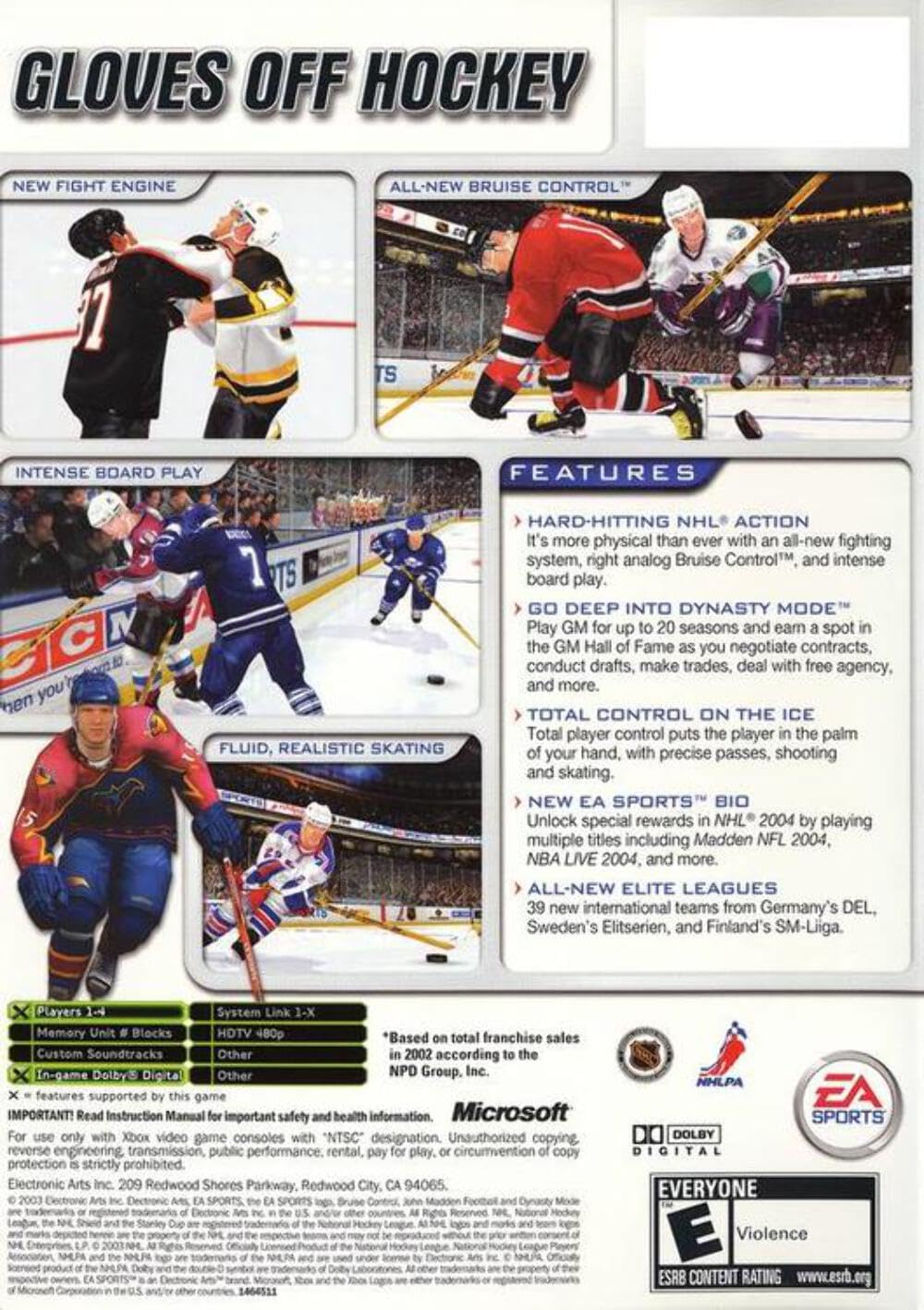 NHL 2004 Xbox AD/NM - Very Good