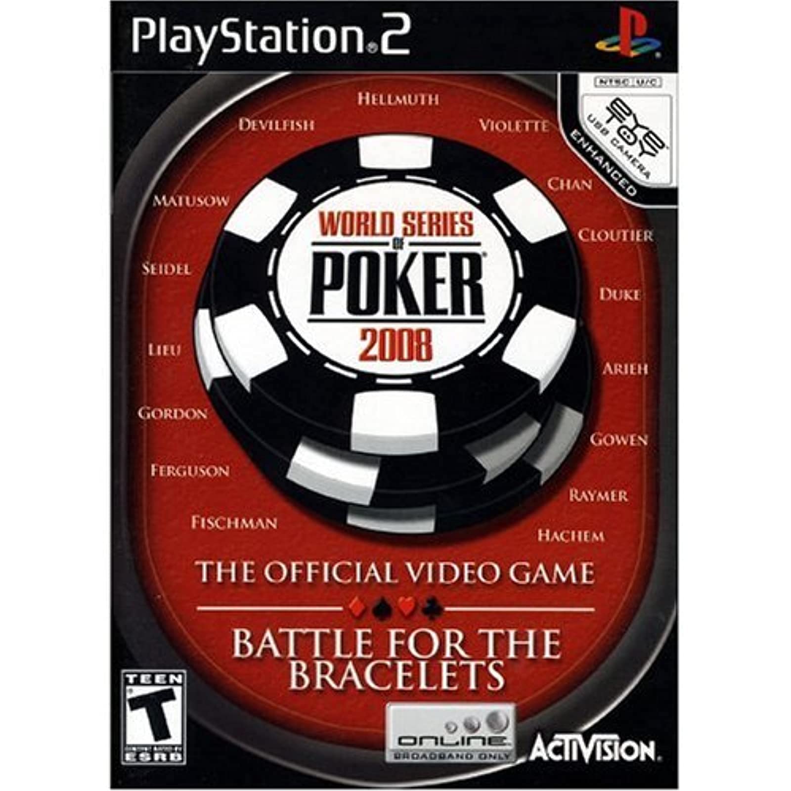 World Series of Poker 2008 Battle for the Bracelets Rental Art PlayStation 2 AD - Very Good