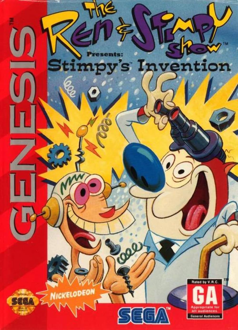 Ren & Stimpy Stimpy's Invention Sega Genesis - Very Good