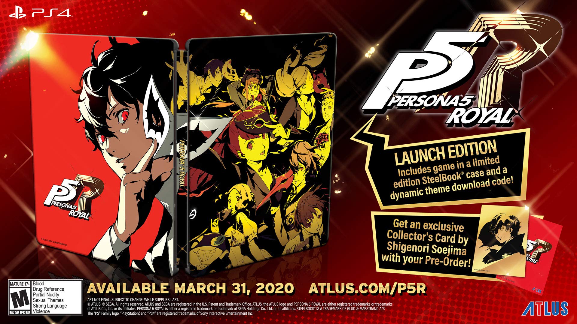 Persona 5 Royal Steelbook Edition PS4 PlayStation 4 + Sleeve - Excellent