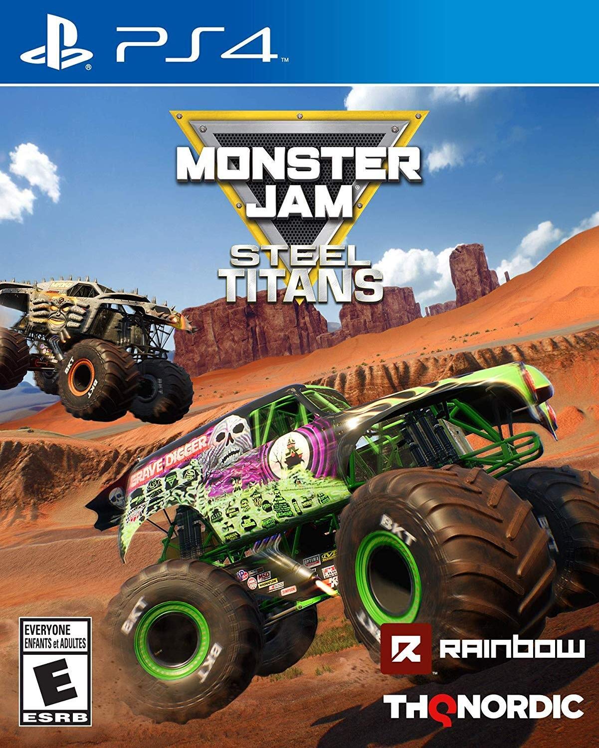 Monster Jam Steel Titans PS4 PlayStation 4 AD Complete CIB - Very Good