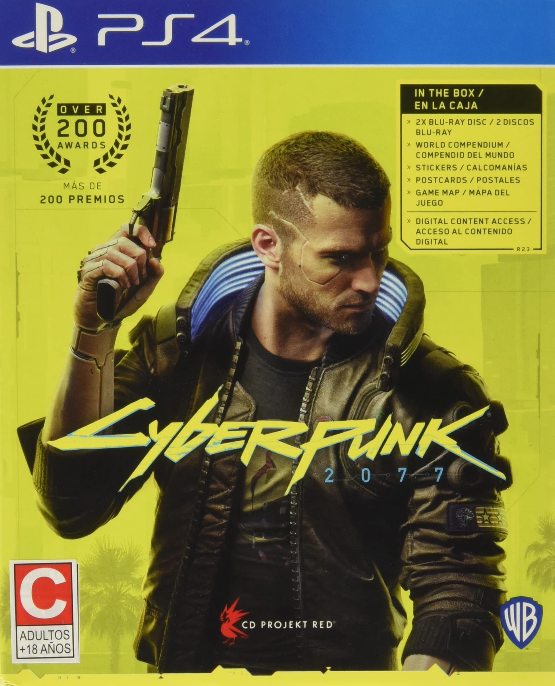 Cyberpunk 2077 PS4 PlayStation 4 + Sleeve/Stickers/Map - Like New