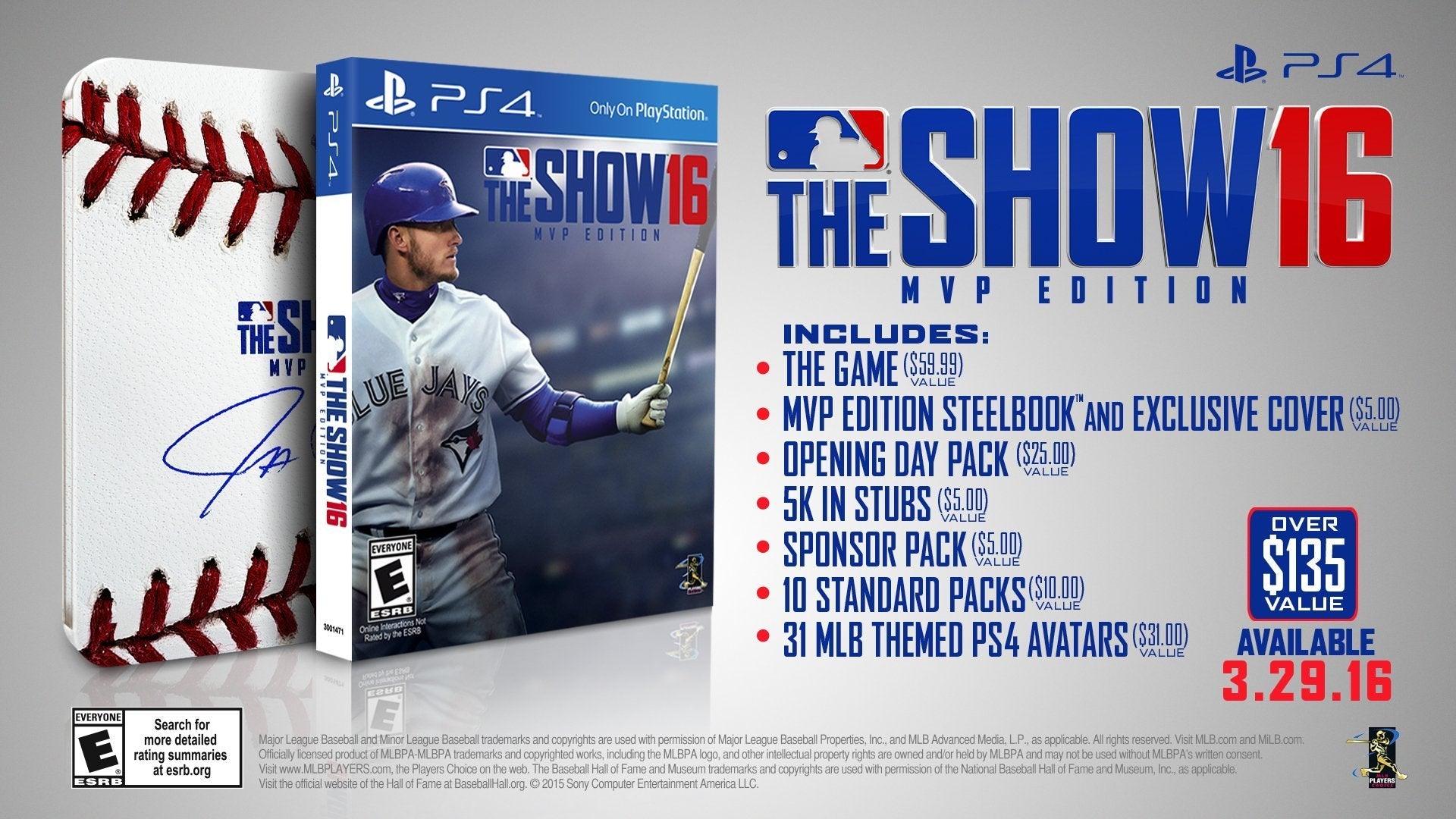 MLB The Show 16 MVP Edition PS4 PlayStation 4 CS/DD - Very Good