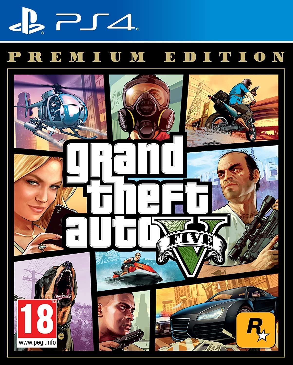 Grand Theft Auto V Premium Edition PS4 PlayStation 4 PAL + Map - Like New