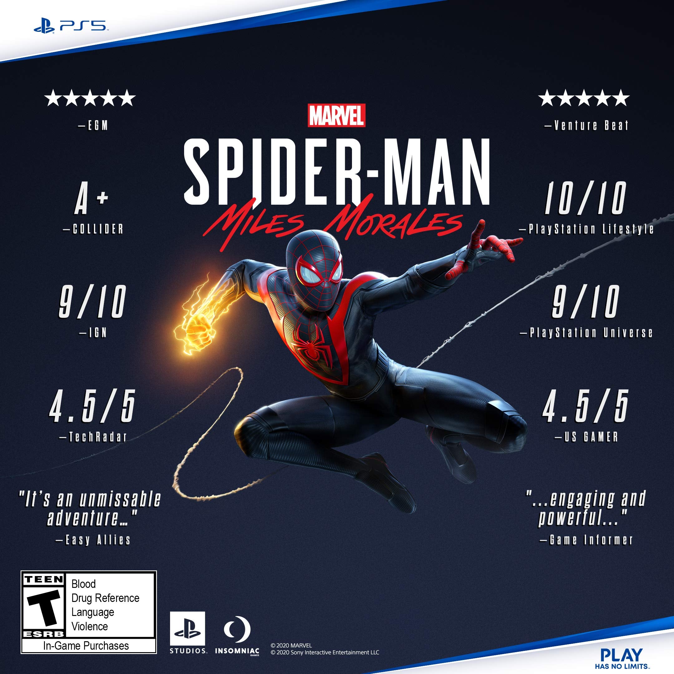 Marvel’s Spider-Man Miles Morales Launch Edition PS5 PlayStation 5 - Like New