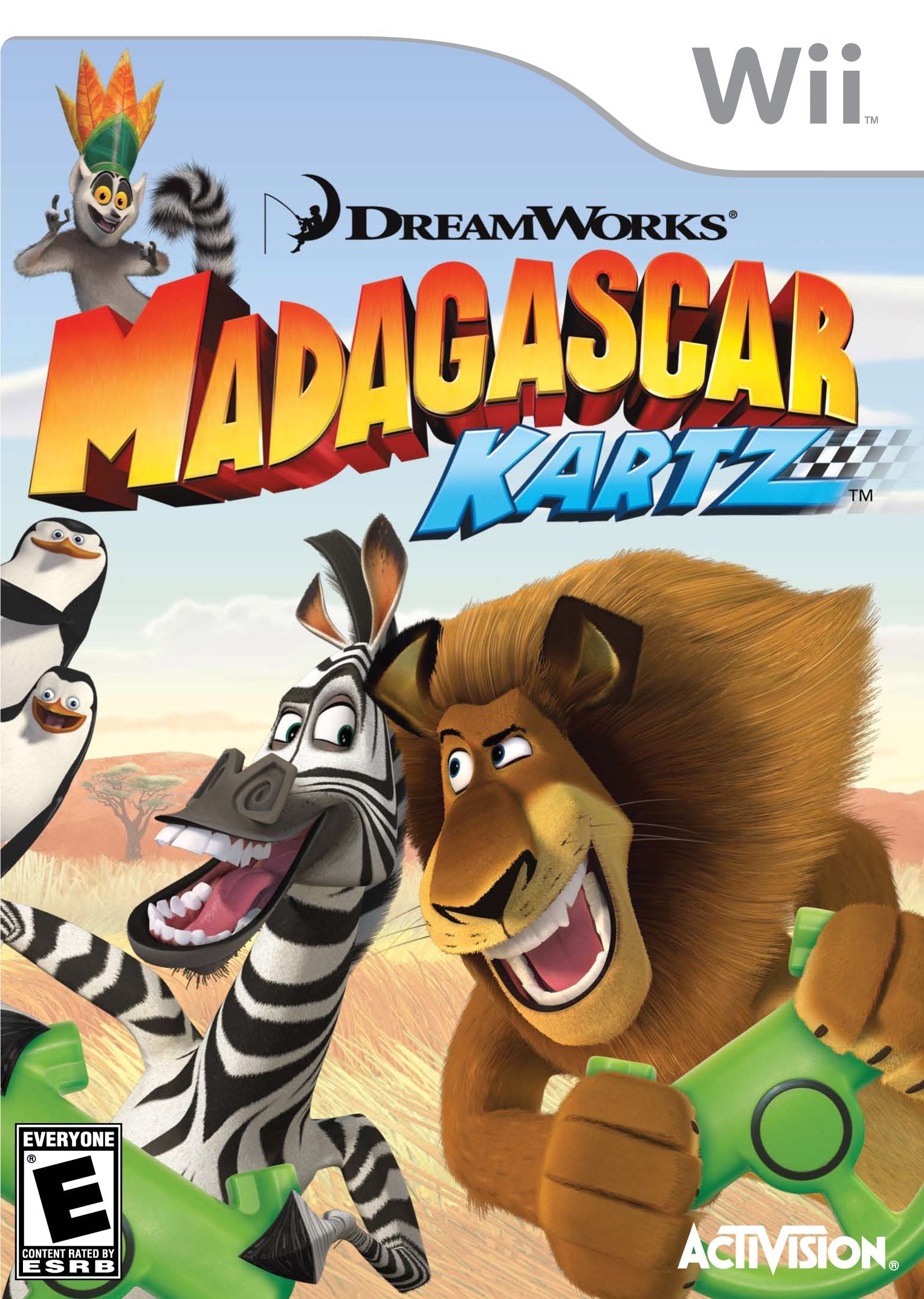 Madagascar Kartz Nintendo Wii AD Complete CIB - Very Good