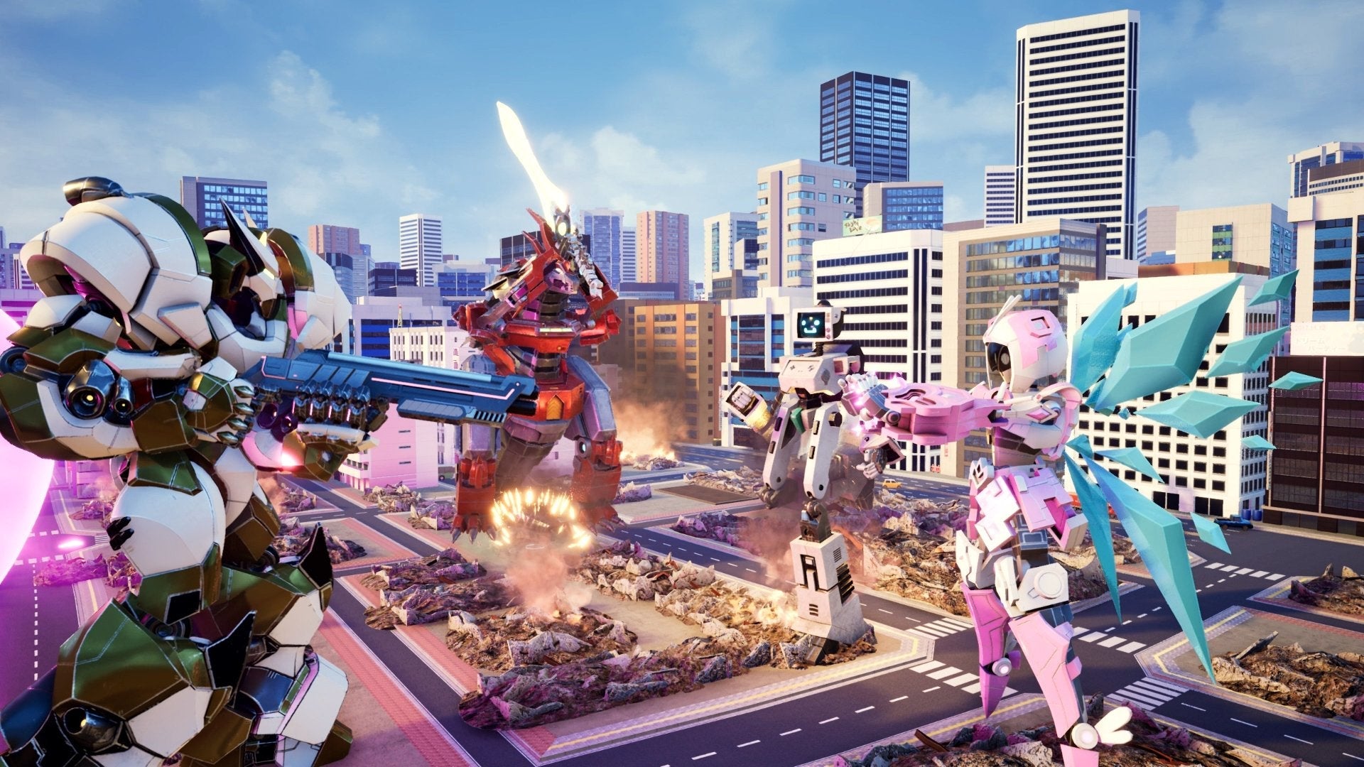 Override Mech City Brawl Super Charged Mega Edition PS4 PlayStation 4 - Like New