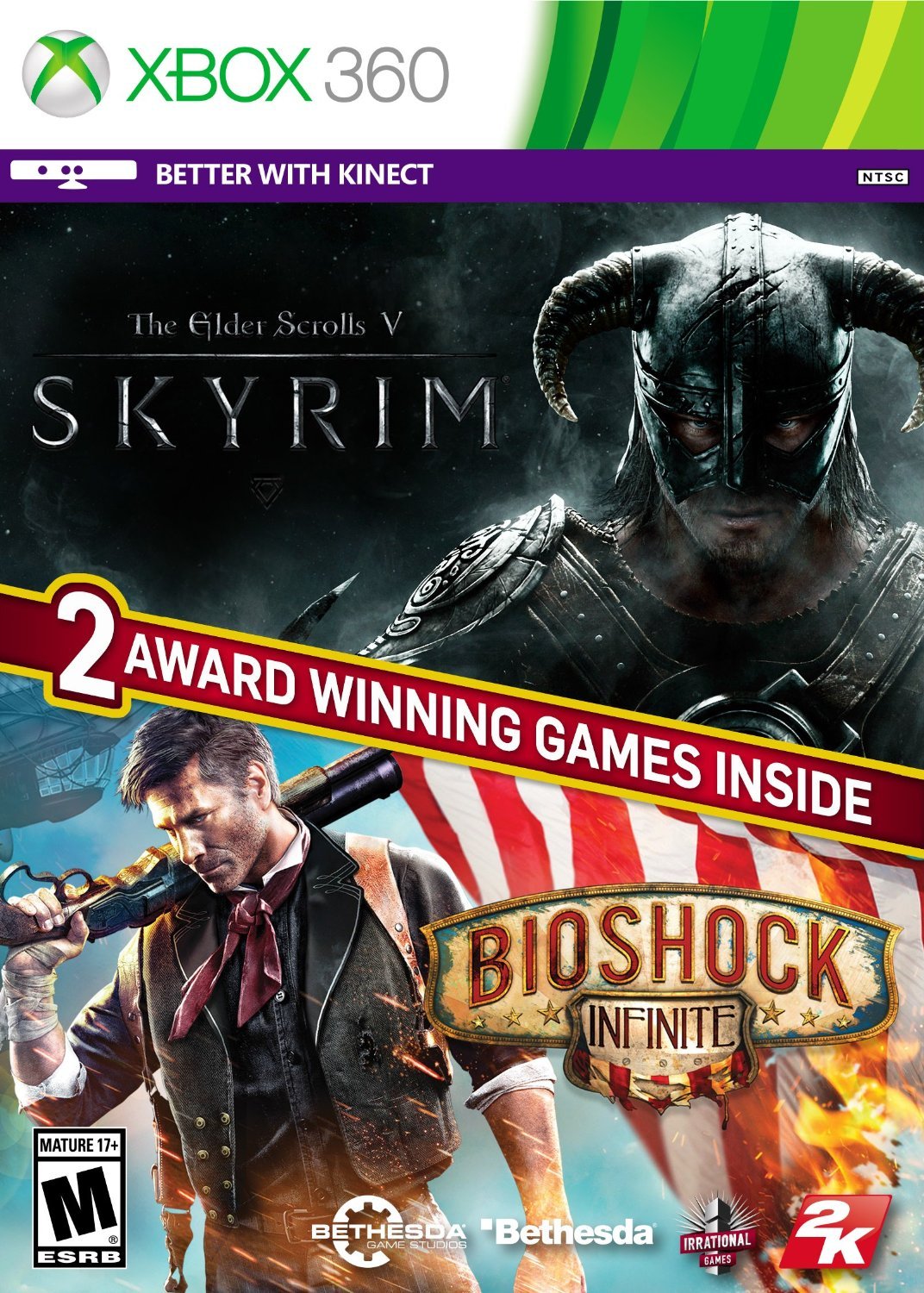 The Elder Scrolls V Skyrim & Bioshock Infinite Bundle Xbox 360 - Like New