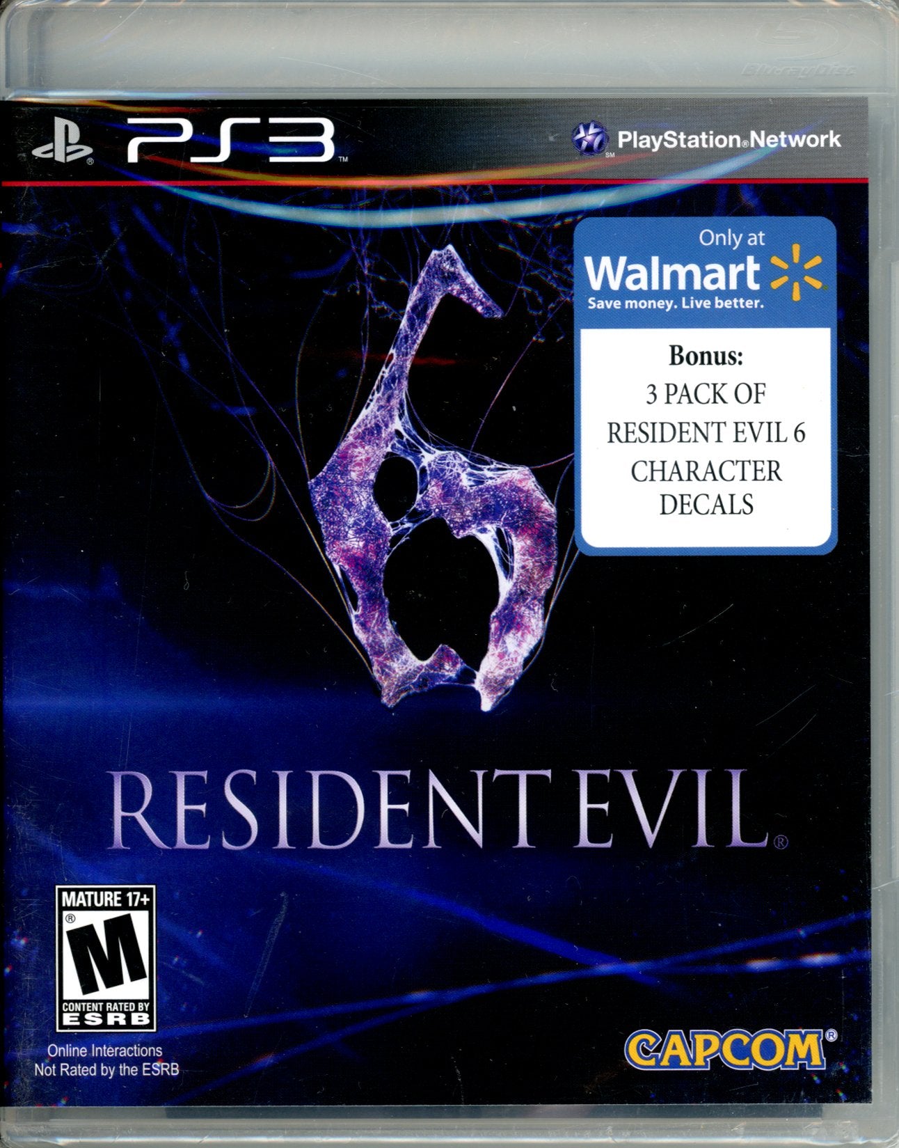Resident Evil 6 Walmart Edition PS3 PlayStation 3 + Stickers - Like New