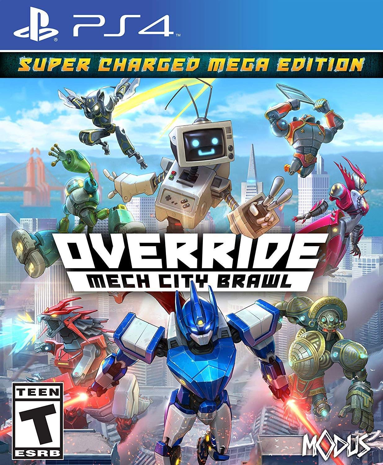 Override Mech City Brawl Super Charged Mega Edition PS4 PlayStation 4 - Like New
