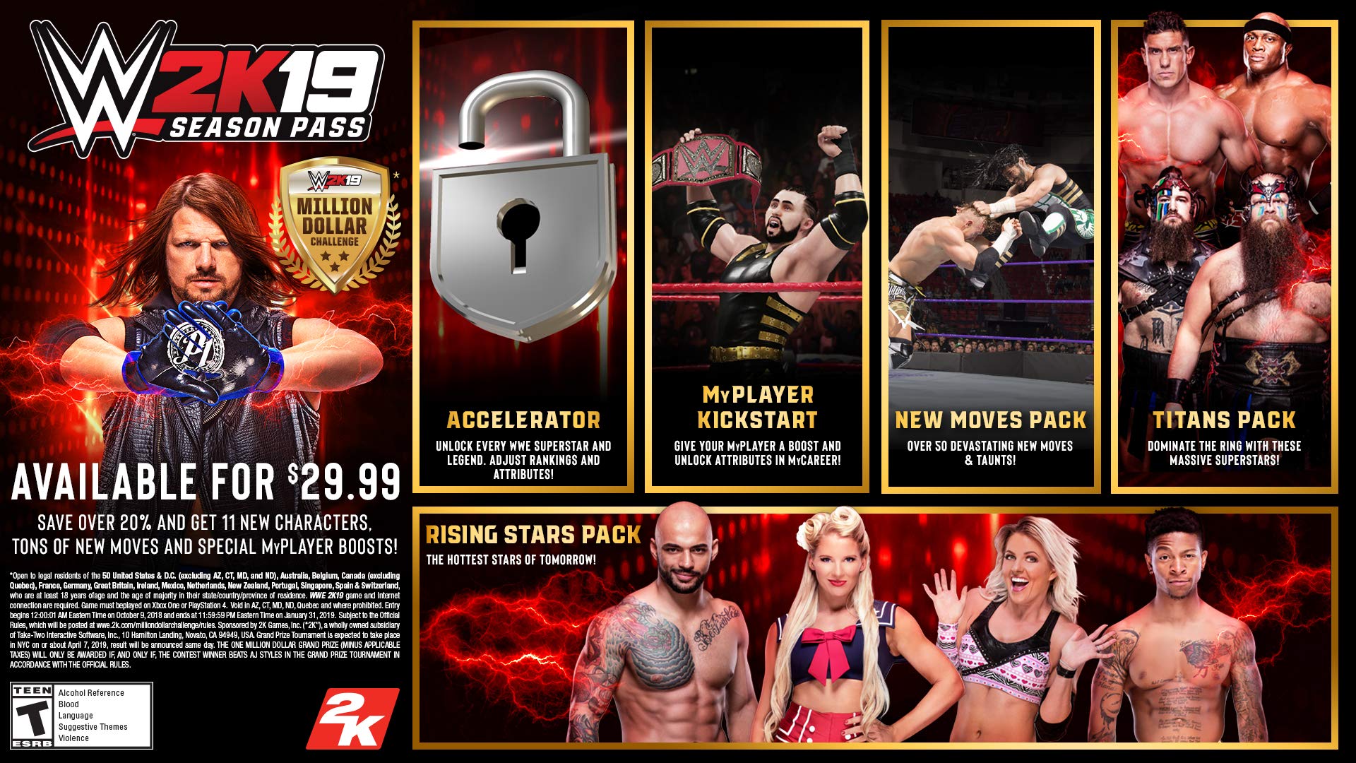 WWE 2K19 Deluxe Edition PS4 PlayStation 4 AD Complete CIB - Very Good