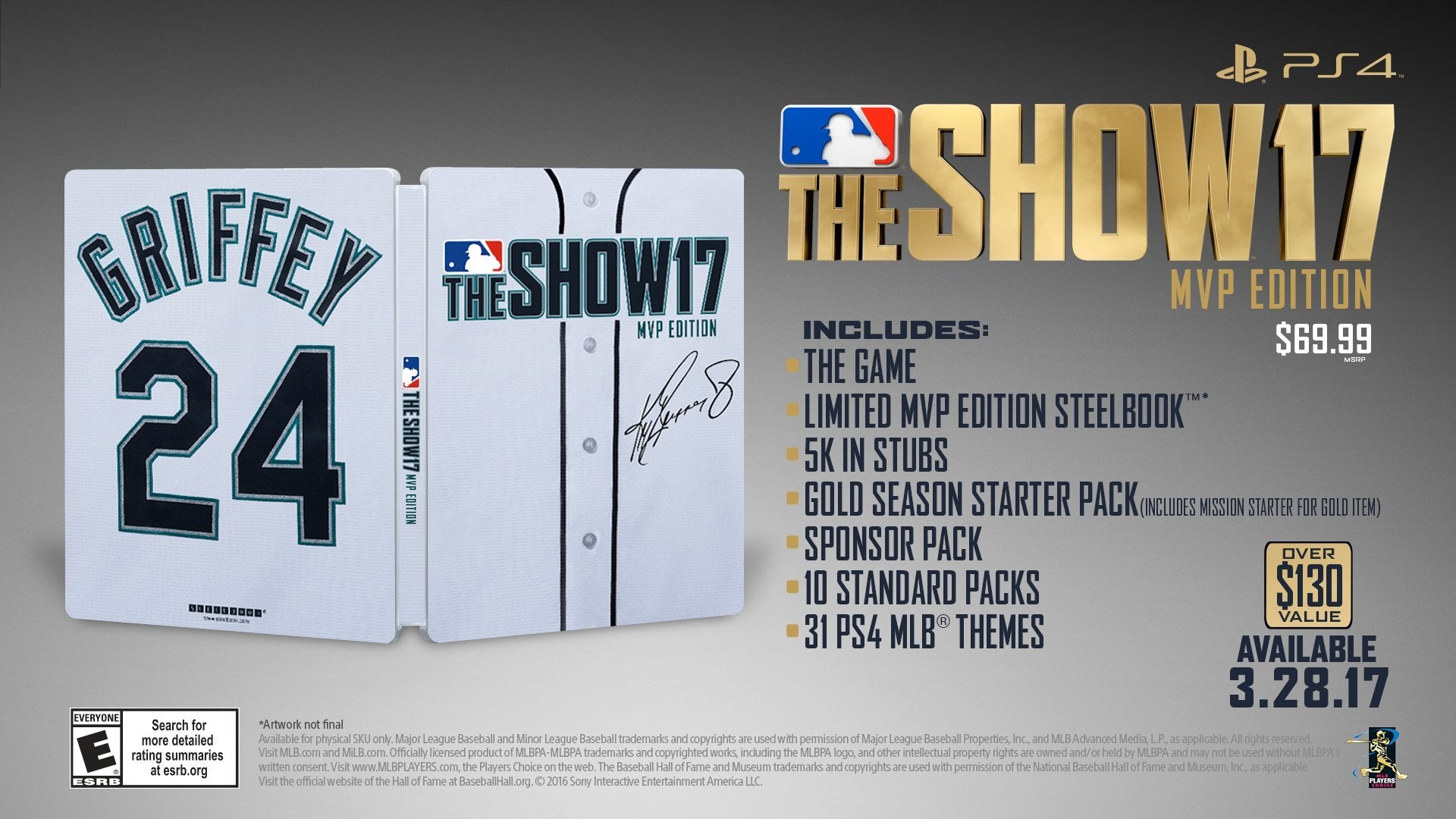 MLB The Show 17 MVP Edition PS4 PlayStation 4 AD Complete CIB - Very Good