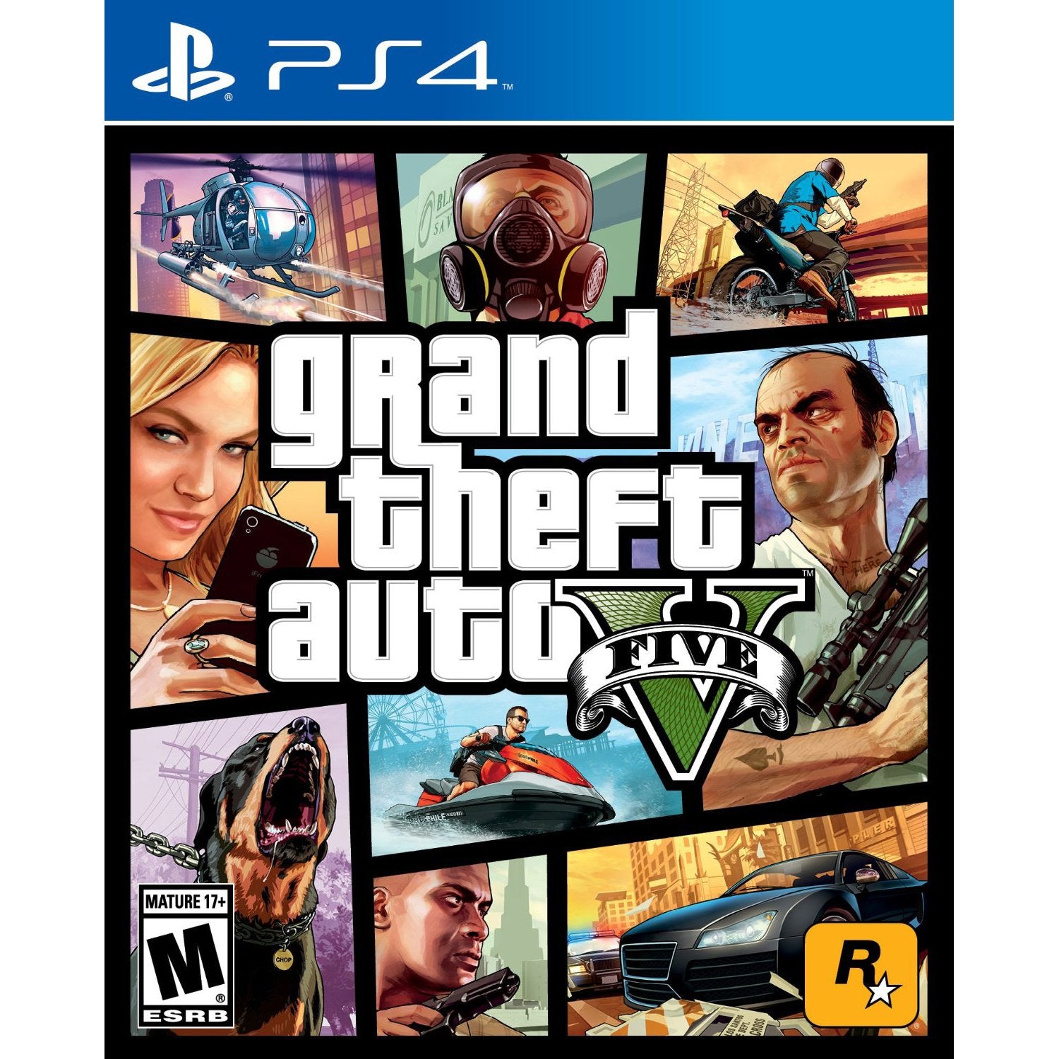 Grand Theft Auto V PS4 PlayStation 4 + Map Complete - Refurbished