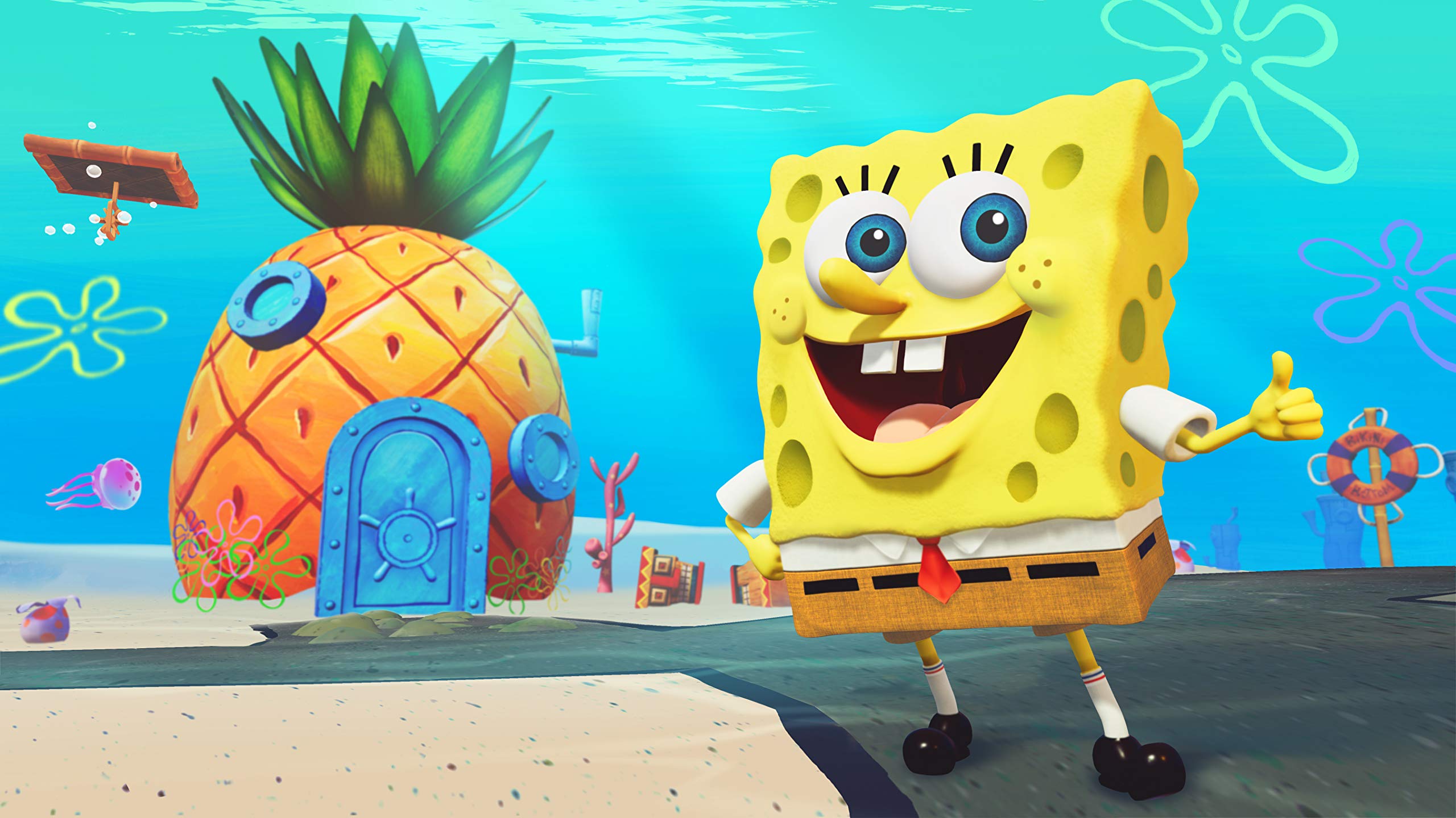 Spongebob Squarepants Battle for Bikini Bottom Rehydrated PS4 AD Complete CIB - Very Good