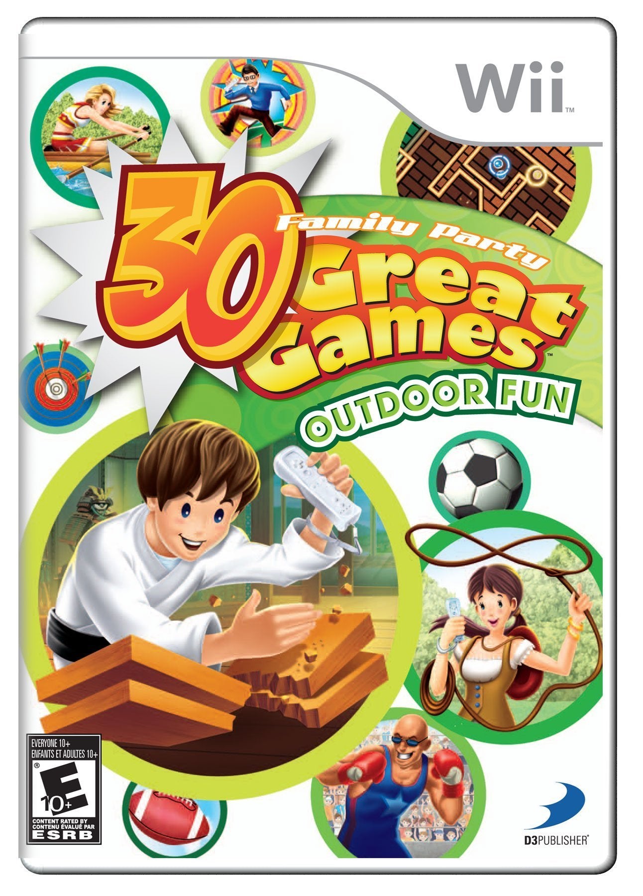 Family Party 30 Great Games Outdoor Fun Nintendo Wii AD Complete CIB - Very Good