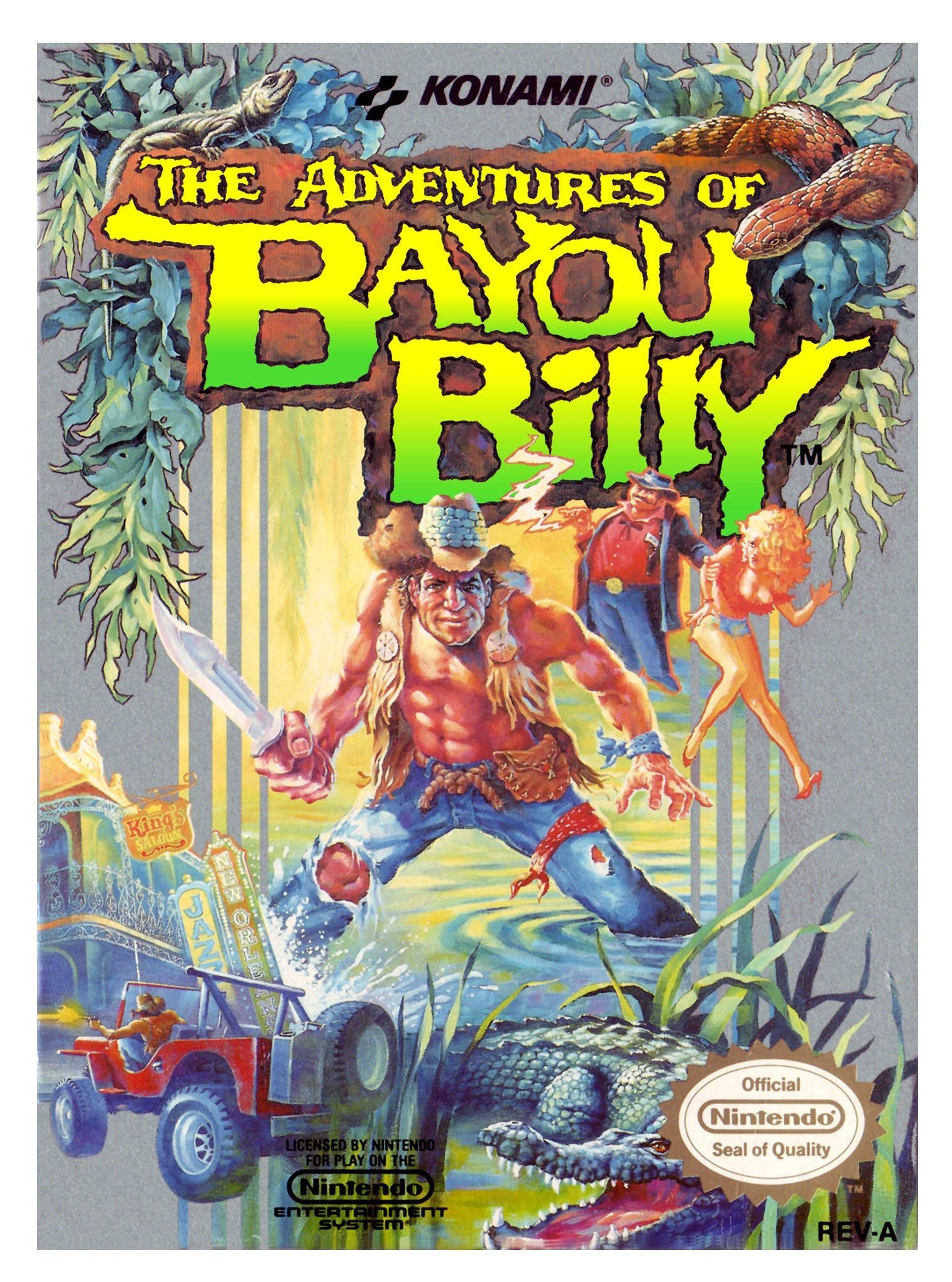 The Adventures of Bayou Billy NES Cart Only AD Tested - Very Good