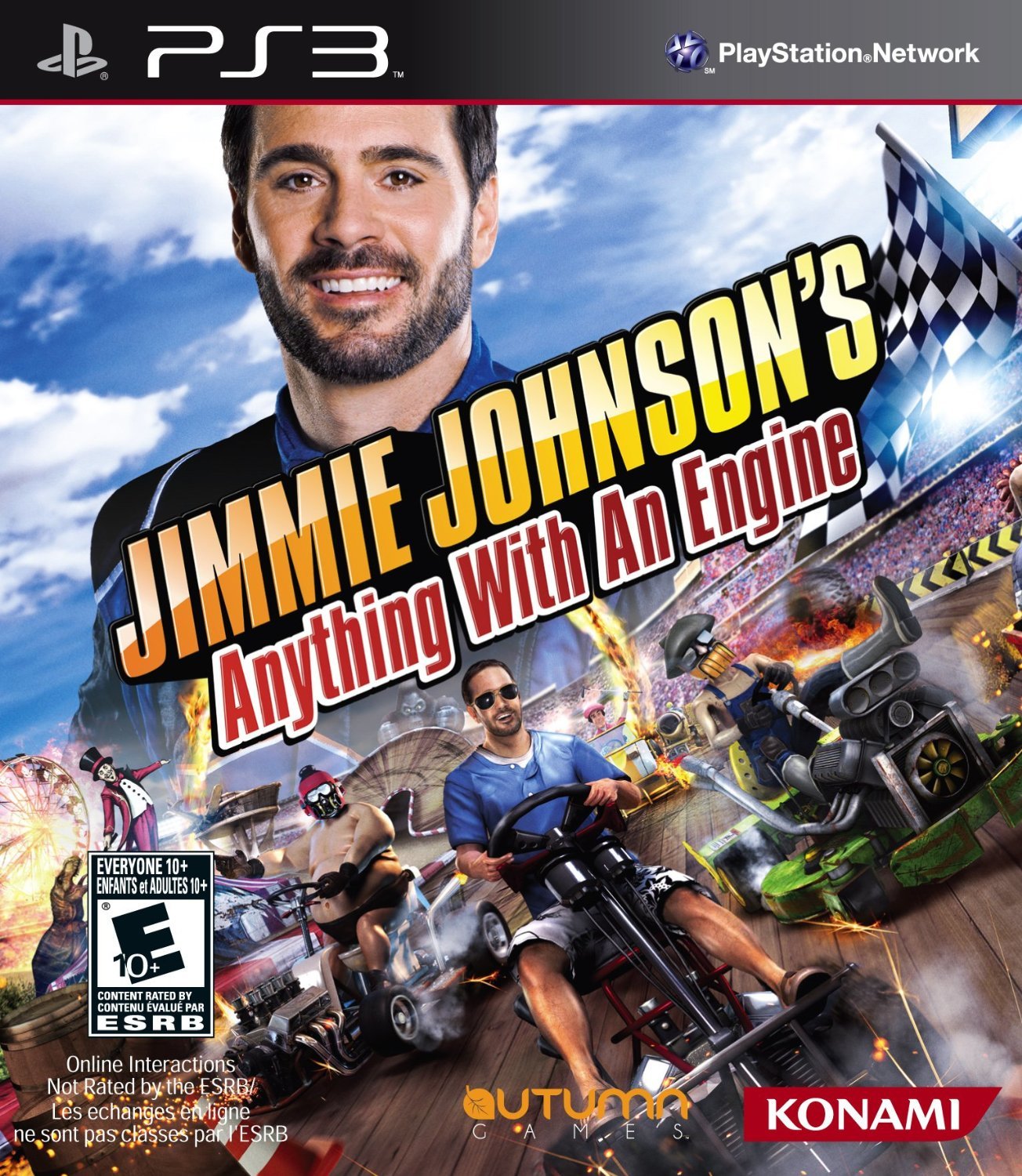 Jimmie Johnson's Anything With An Engine PS3 PlayStation 3 AD Complete CIB - Very Good