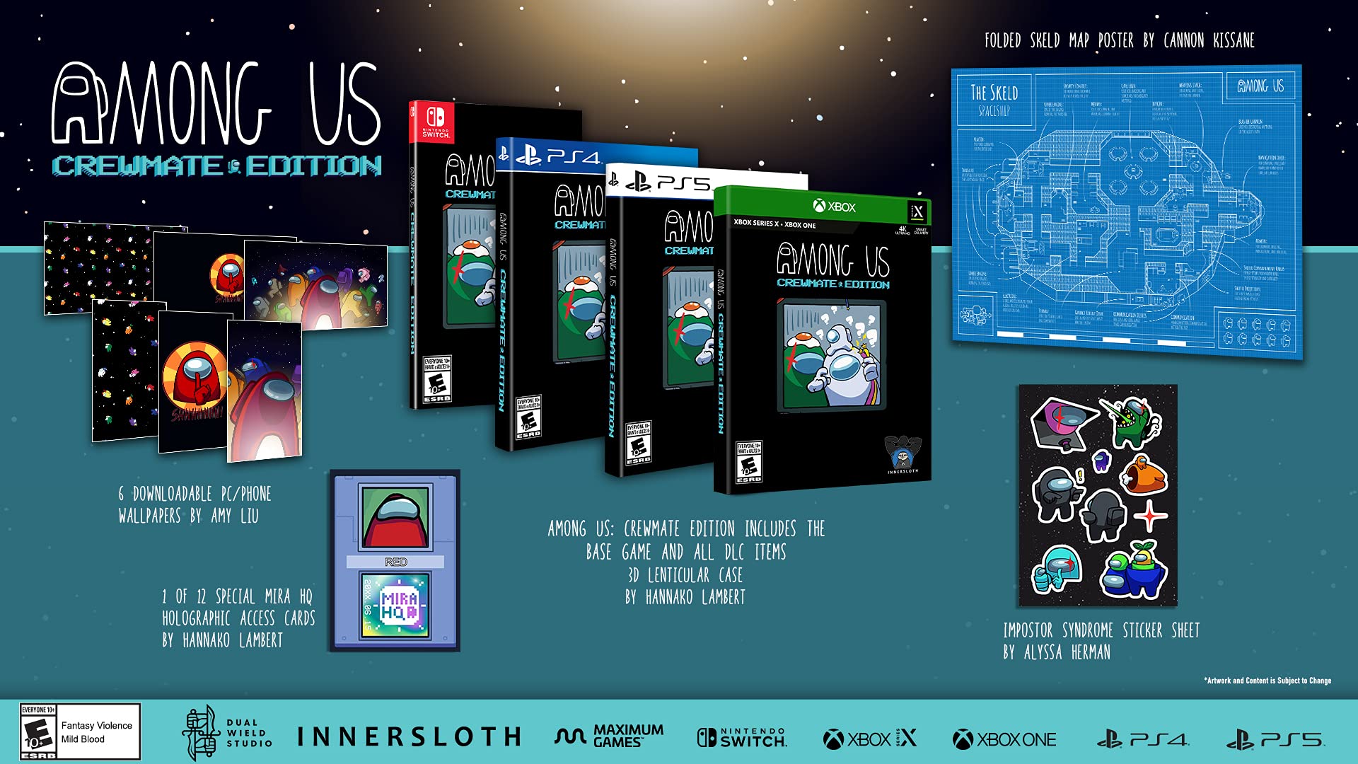 Among Us Crewmate Edition PS4 PlayStation 4 + Map - Like New