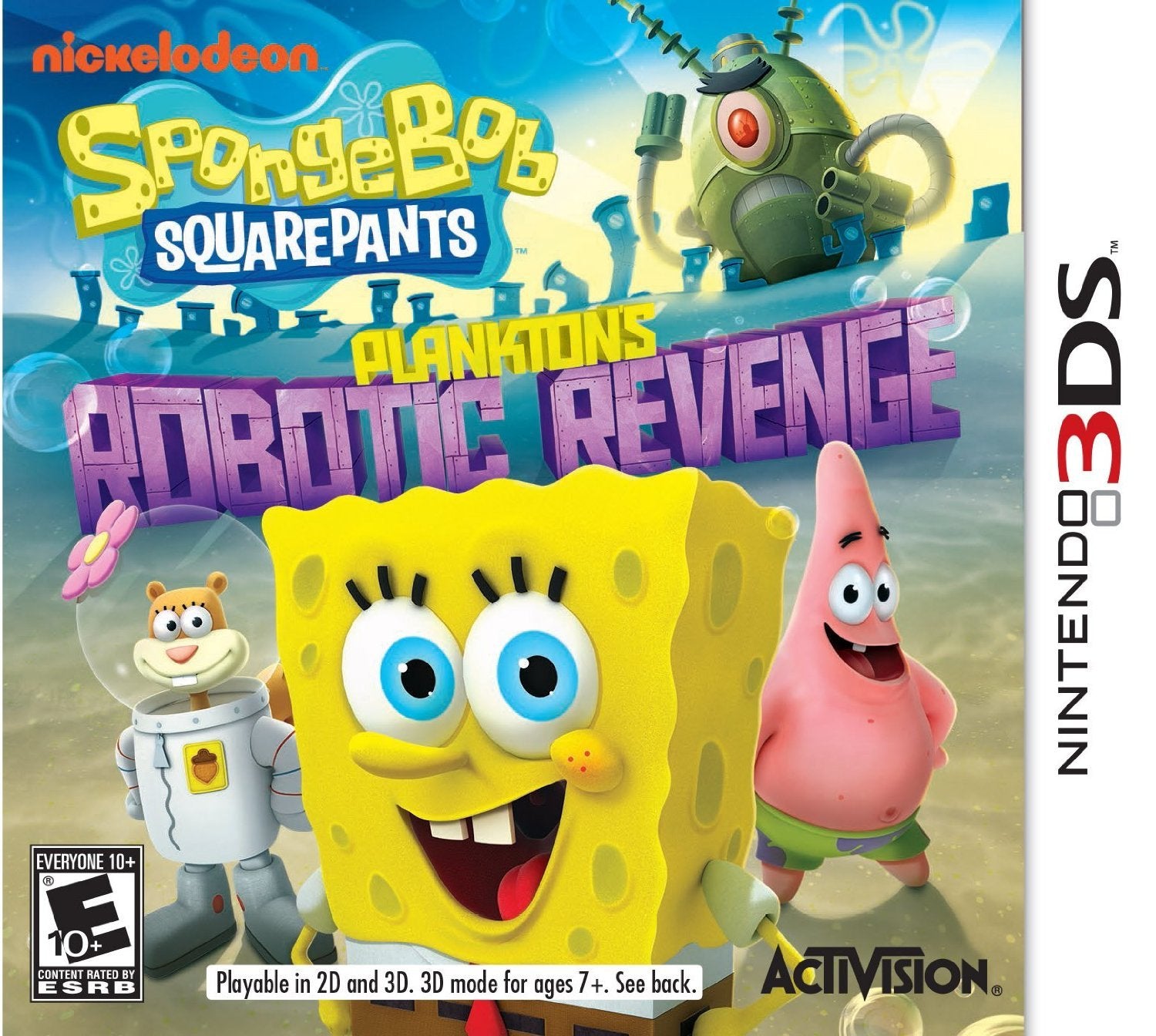 SpongeBob SquarePants Plankton's Robotic Revenge Nintendo 3DS - Like New