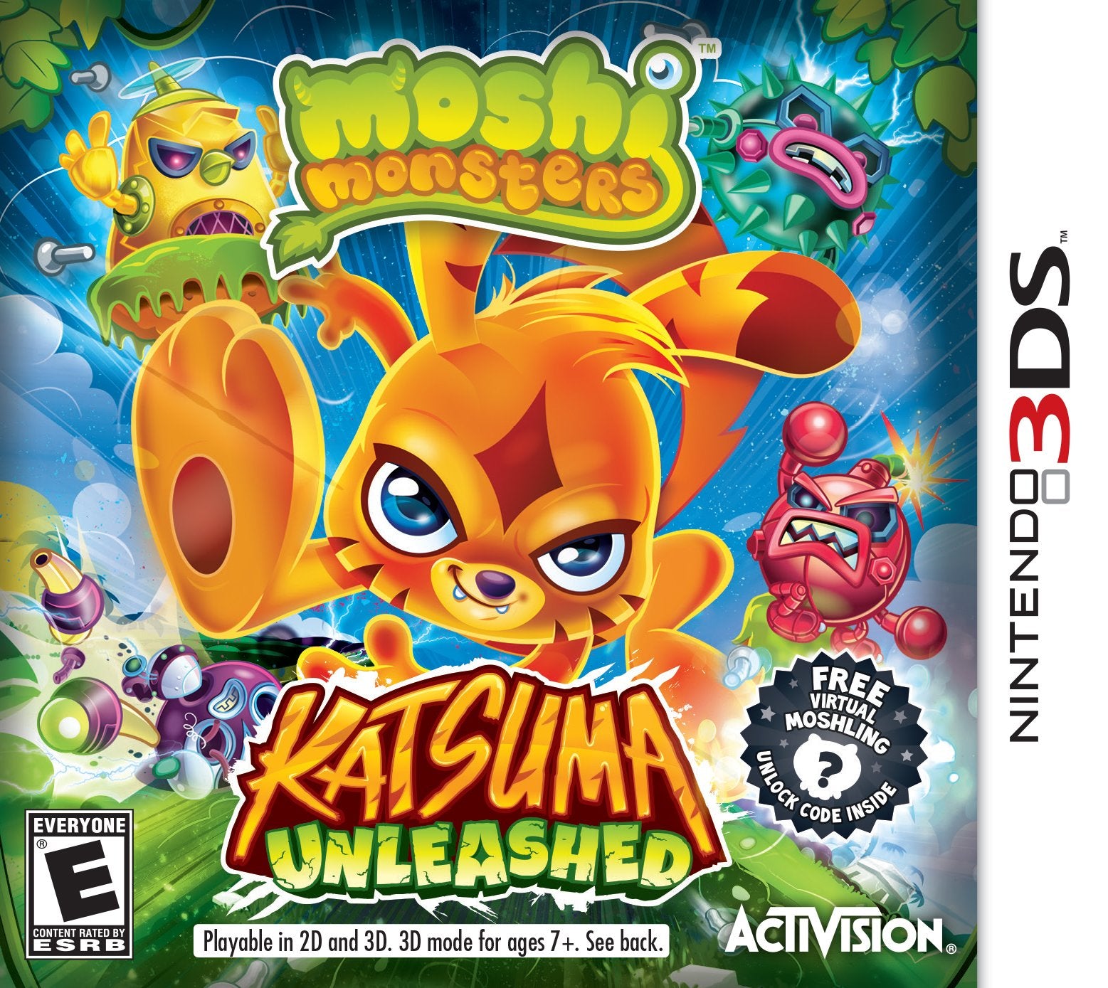 Moshi Monsters Katsuma Unleashed - Nintendo 3DS Cart Only Authentic / Tested - Very Good
