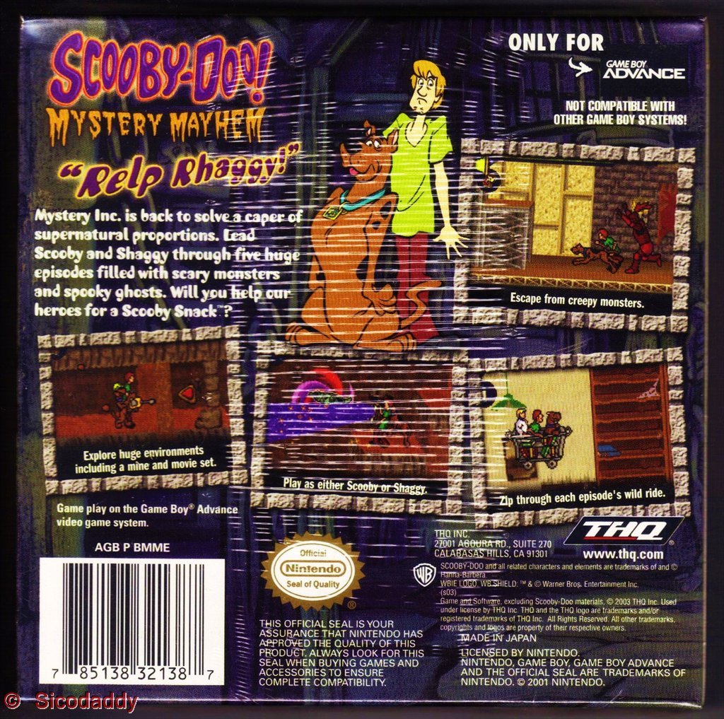 Scooby Doo Mystery Mayhem GBA Gameboy Advance + Poster - Like New