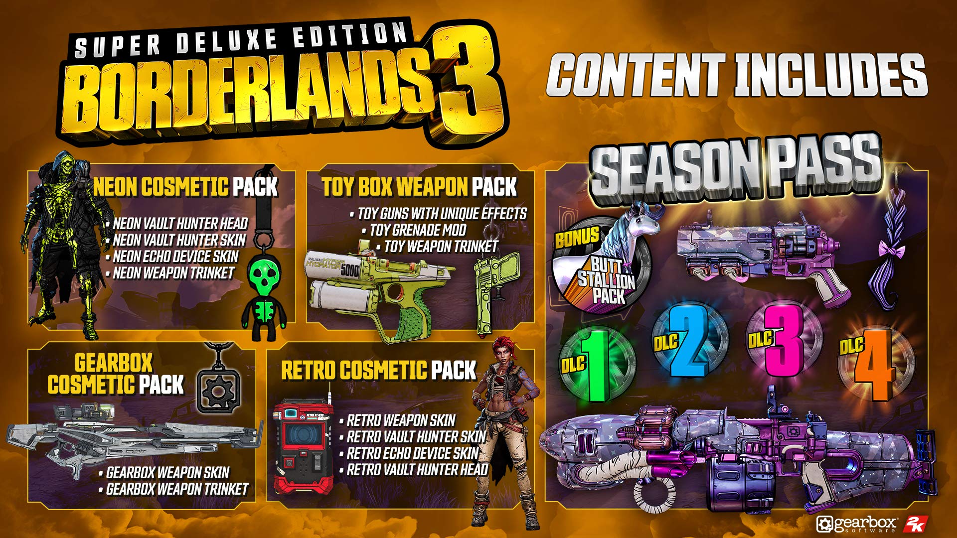 Borderlands 3 Super Deluxe Edition Steelbook PS4 PlayStation 4 - Like New