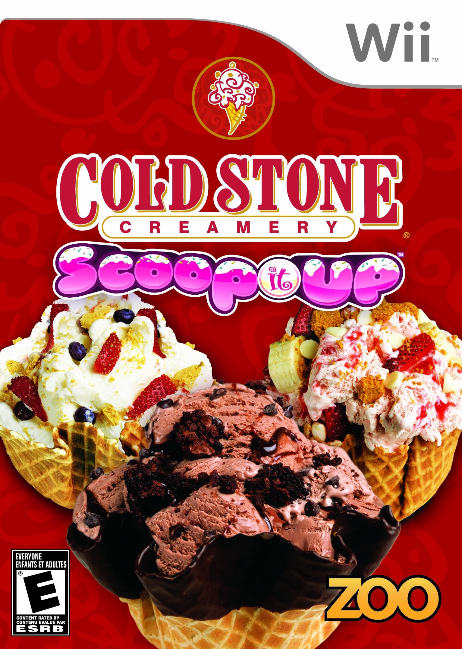 Cold Stone Creamery Scoop It Up Nintendo Wii AD Complete CIB - Very Good