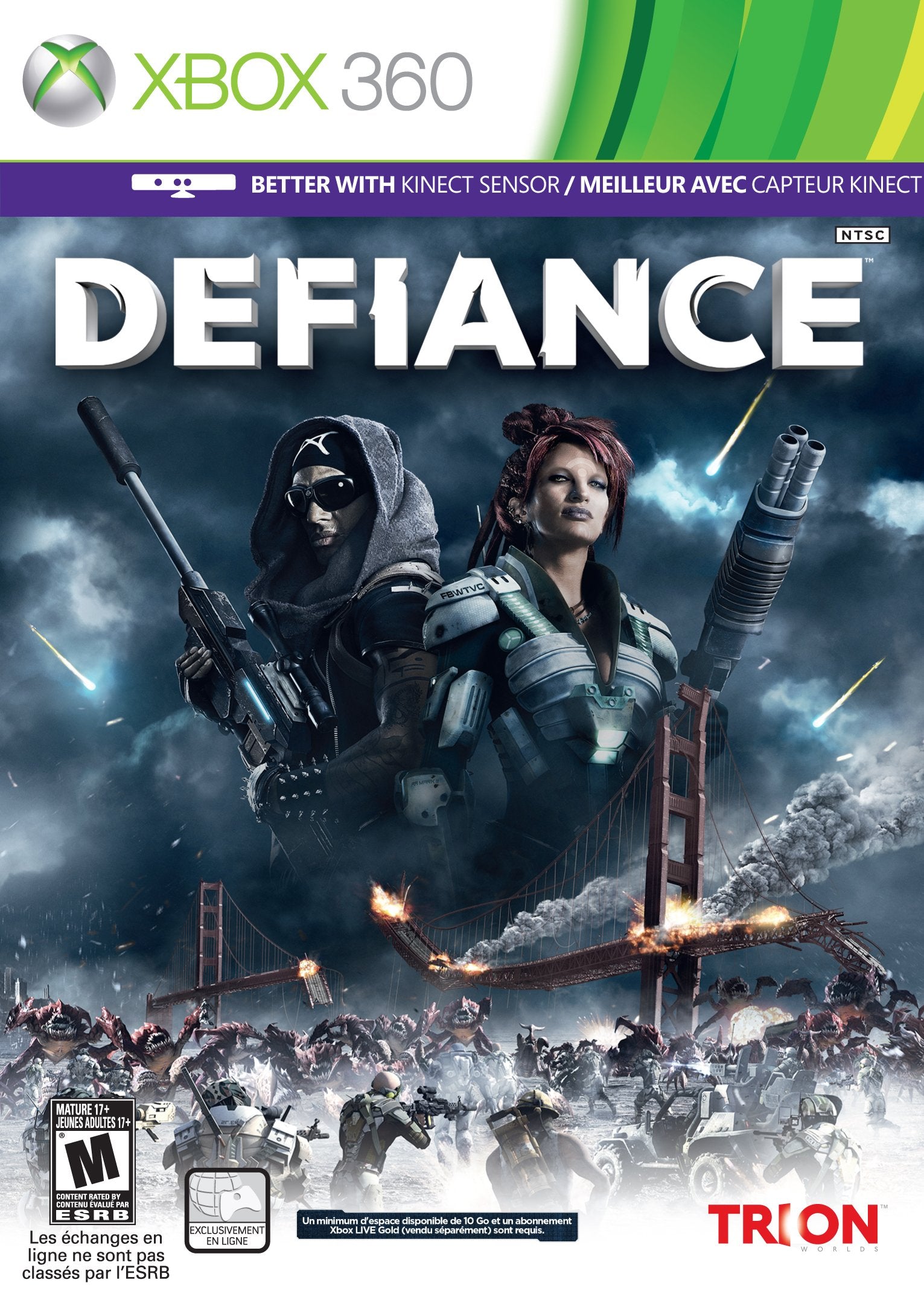 Defiance Xbox 360 + Post Cards Complete - Excellent