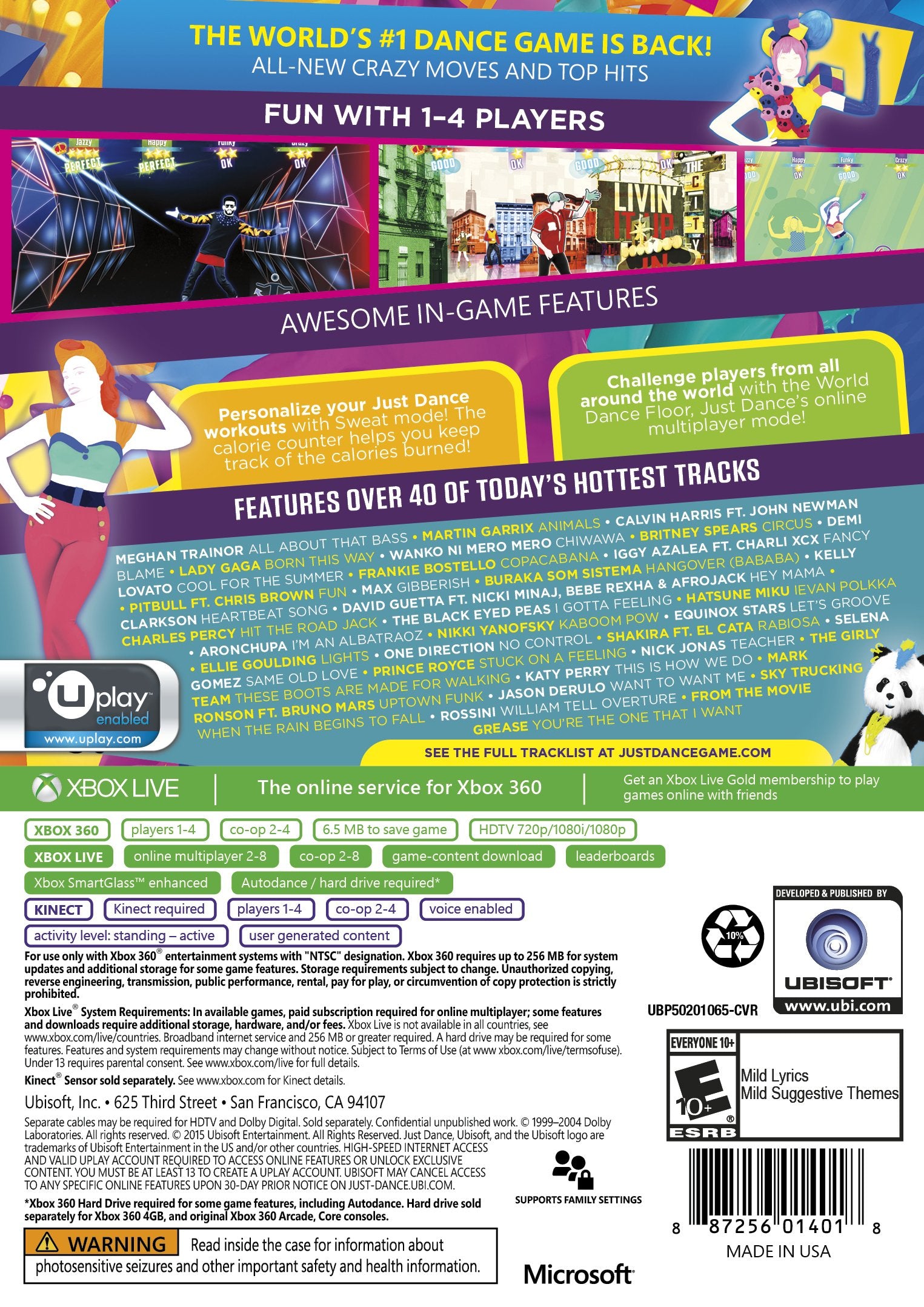 Just Dance 2016 Xbox 360 - Like New