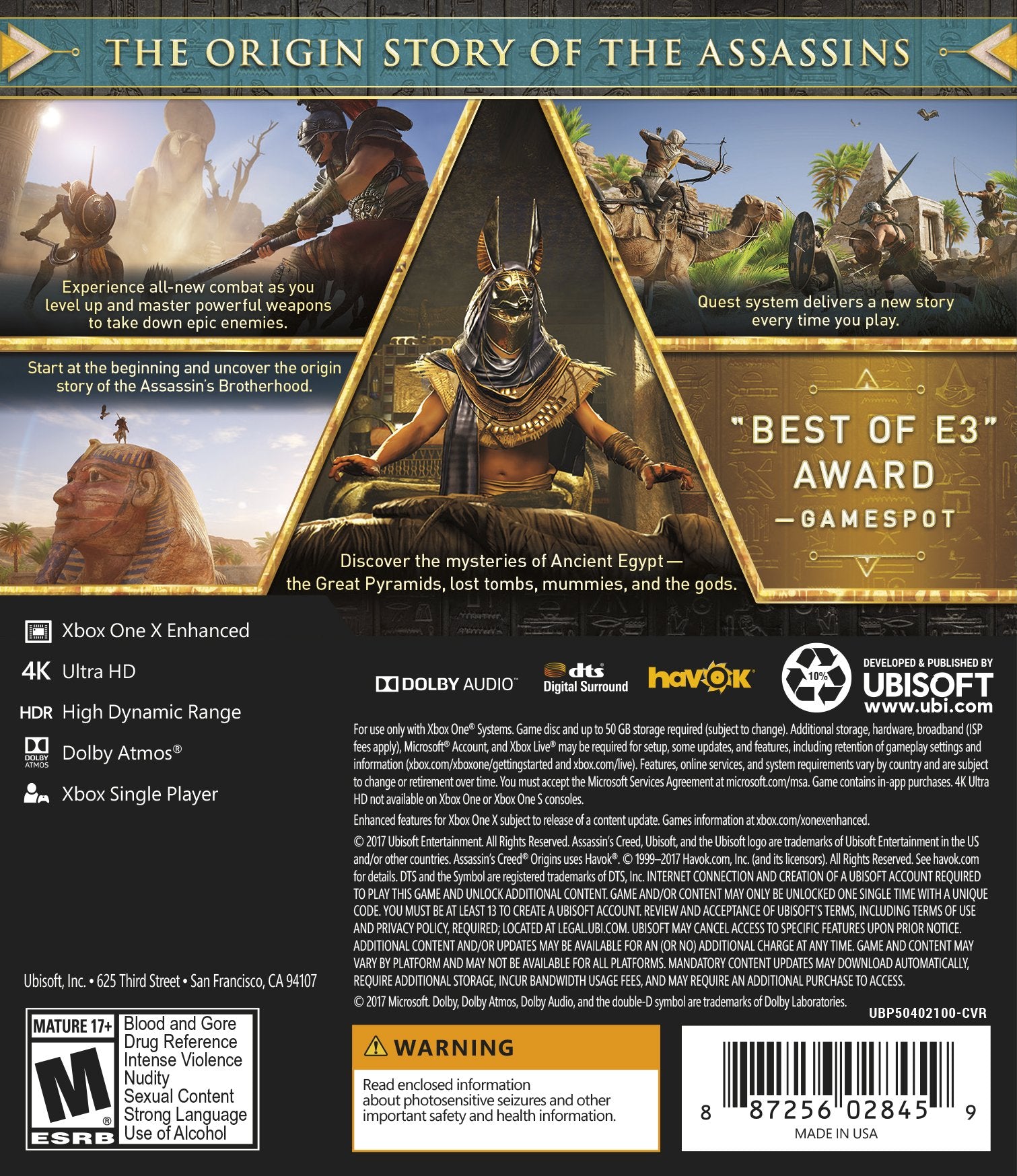 Assassin's Creed Origins Xbox One - Like New