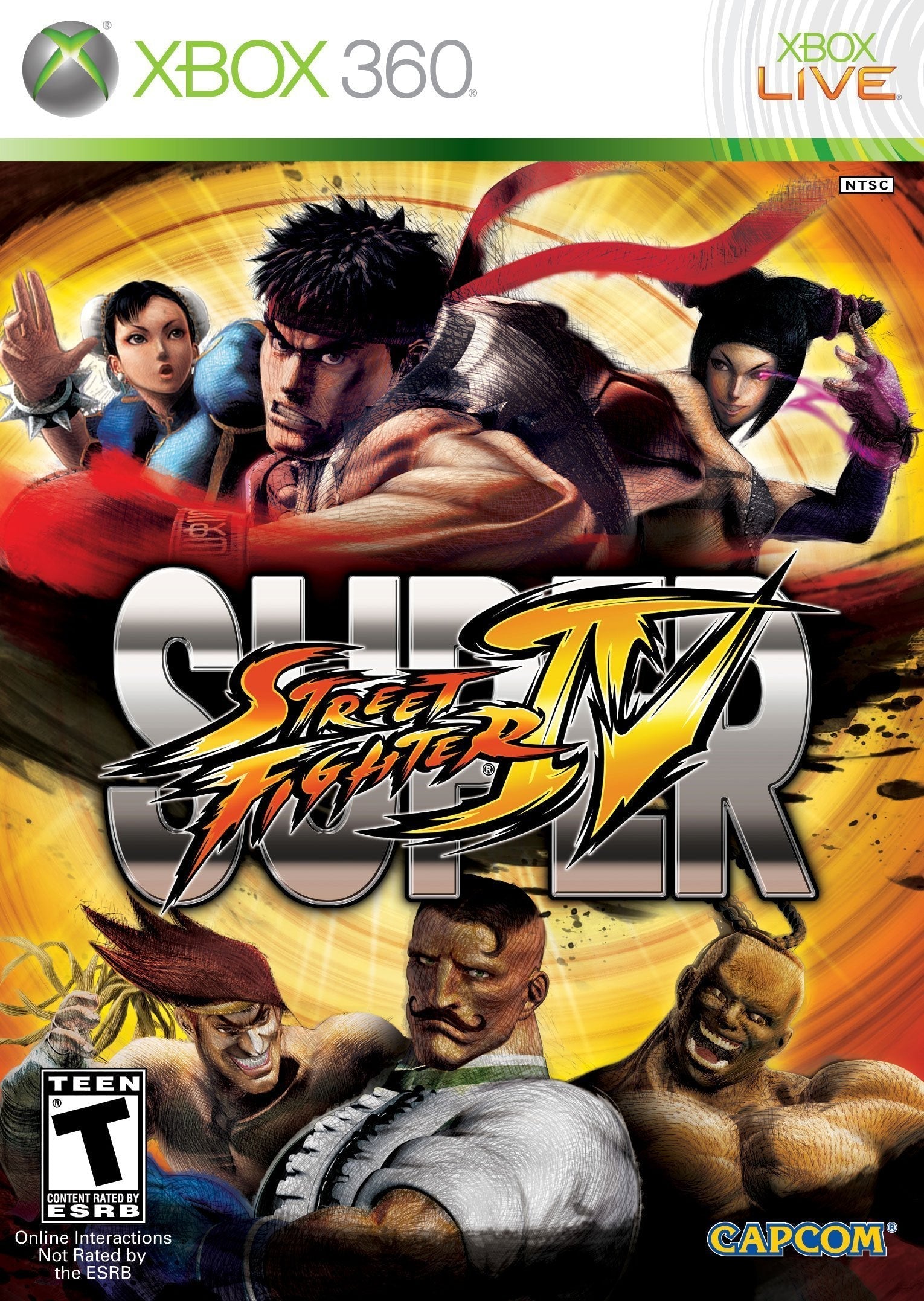 Super Street Fighter IV Xbox 360 AD/DD Complete CIB - Very Good