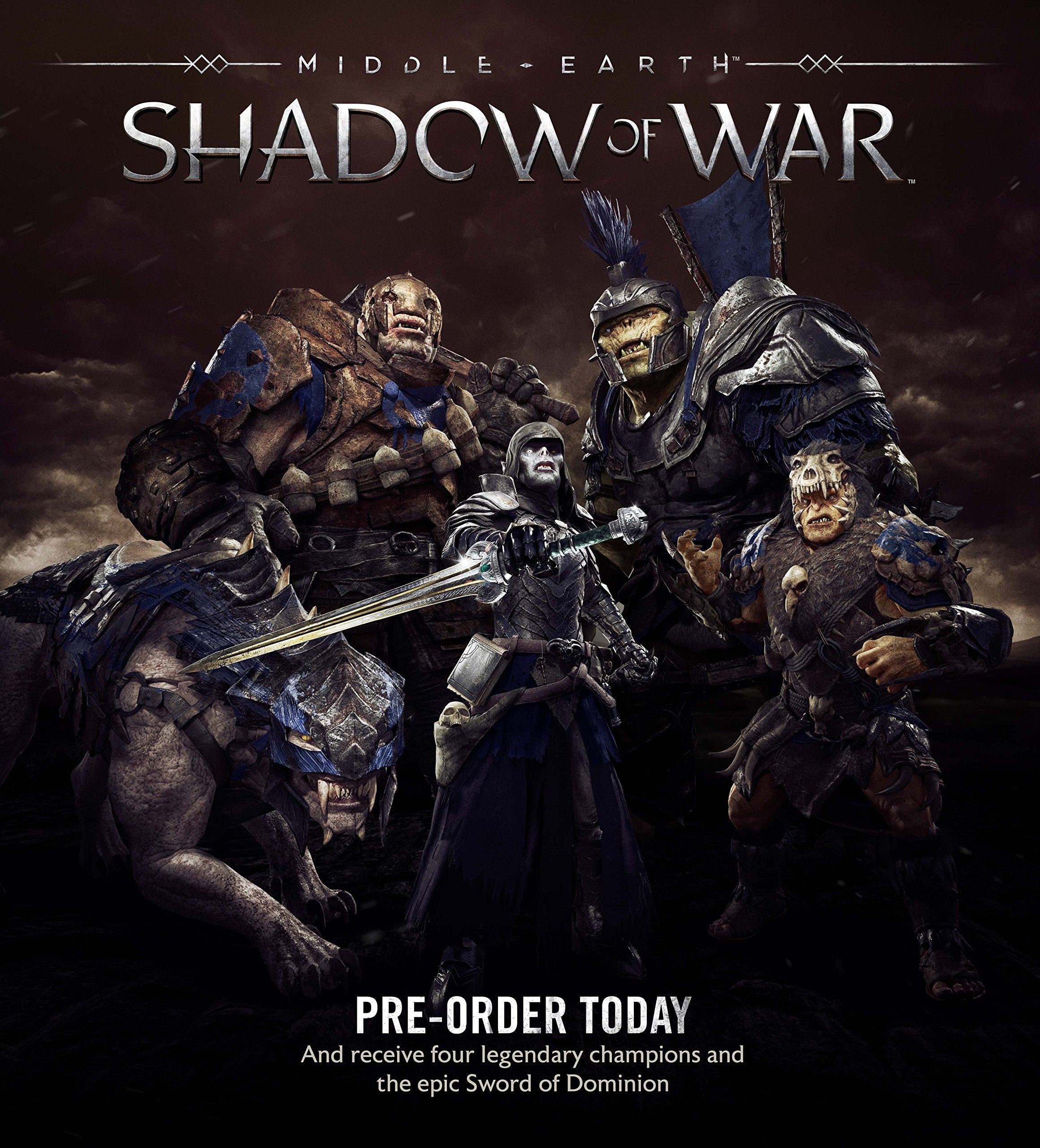 Middle-Earth Shadow Of War Gold Ed Steel-Book PS4 AD - Very Good