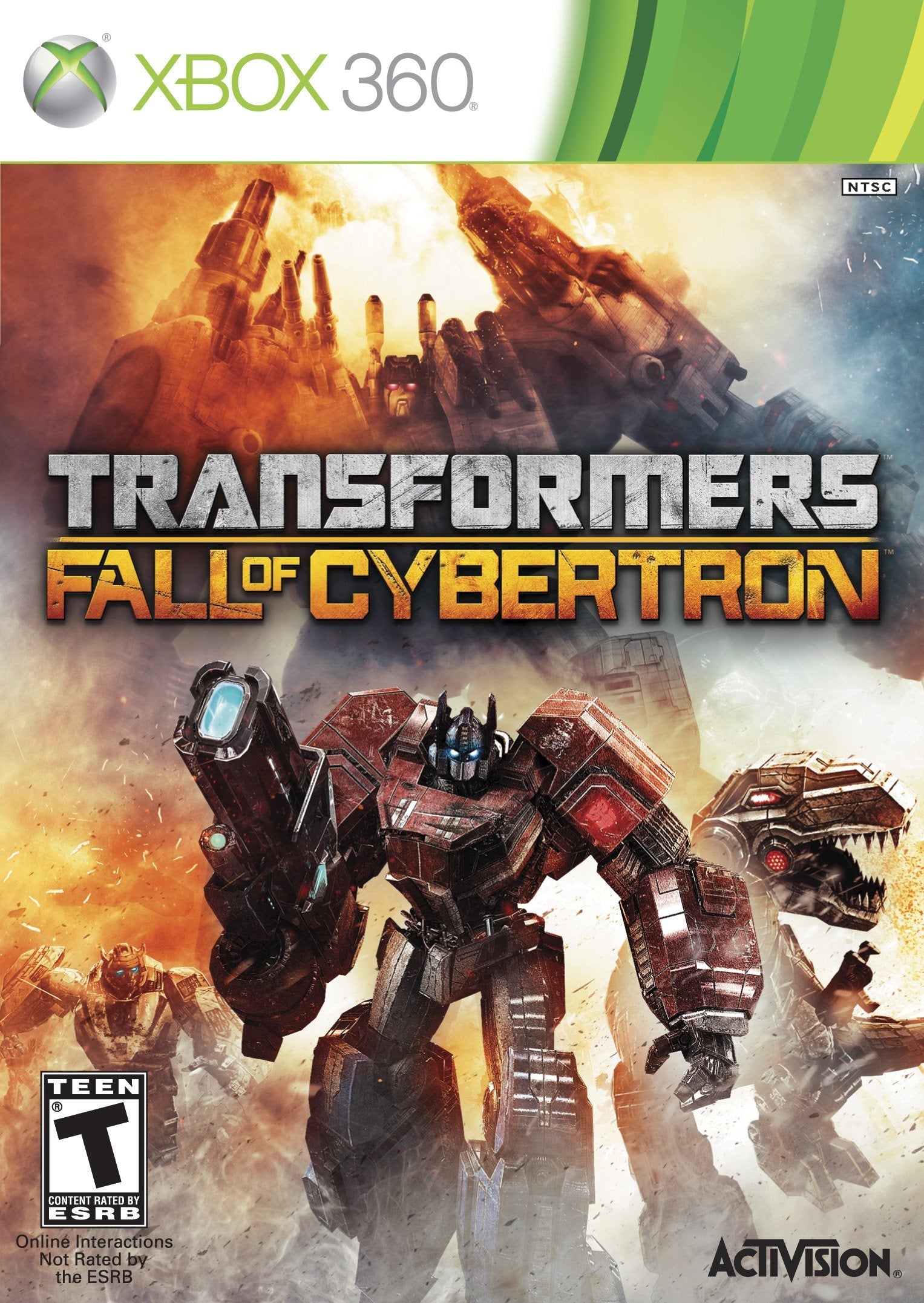 Transformers Fall of Cybertron Xbox 360 AD Complete CIB - Very Good
