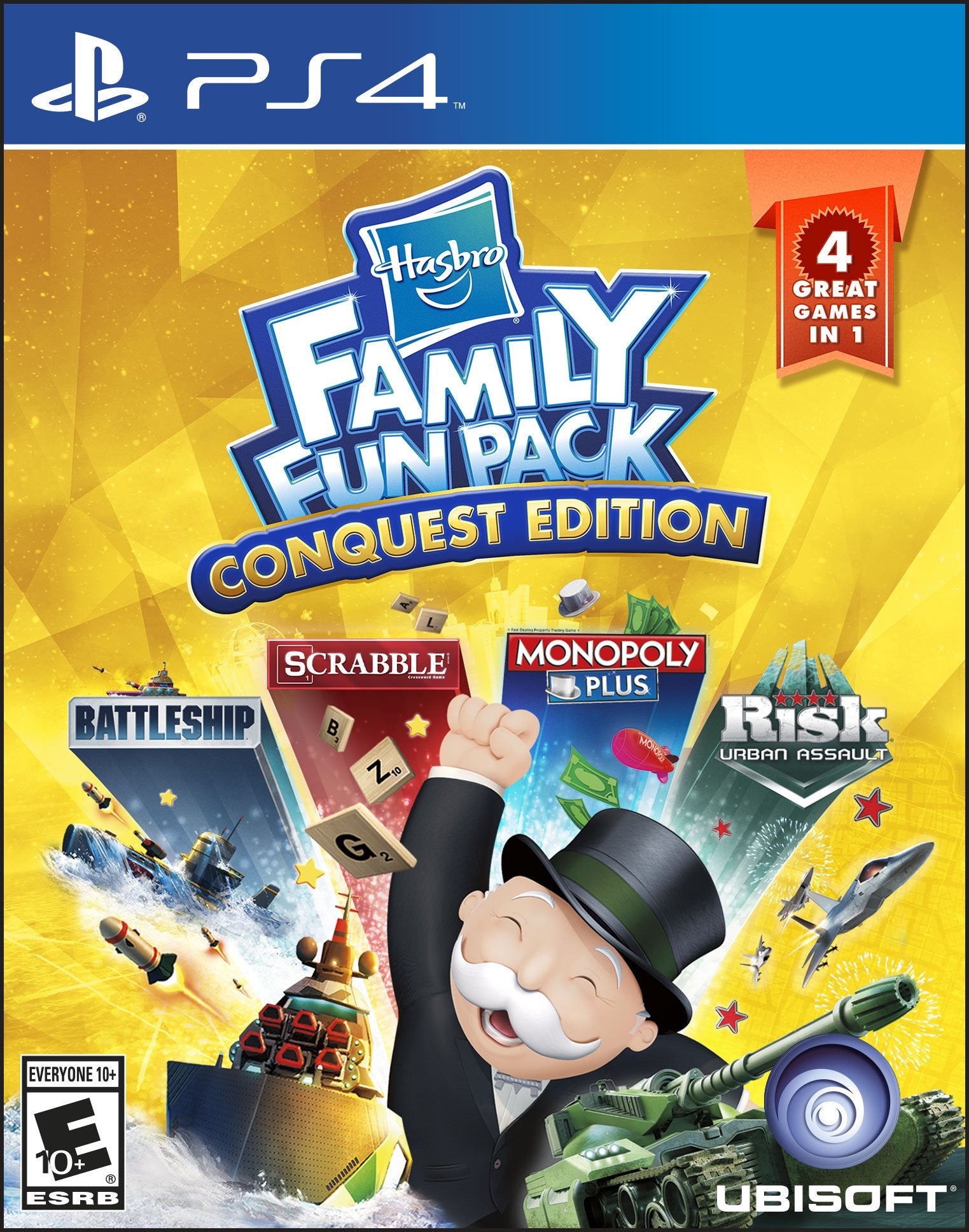 Hasbro Family Fun Pack Conquest Edition PS4 PlayStation 4 AD - Very Good