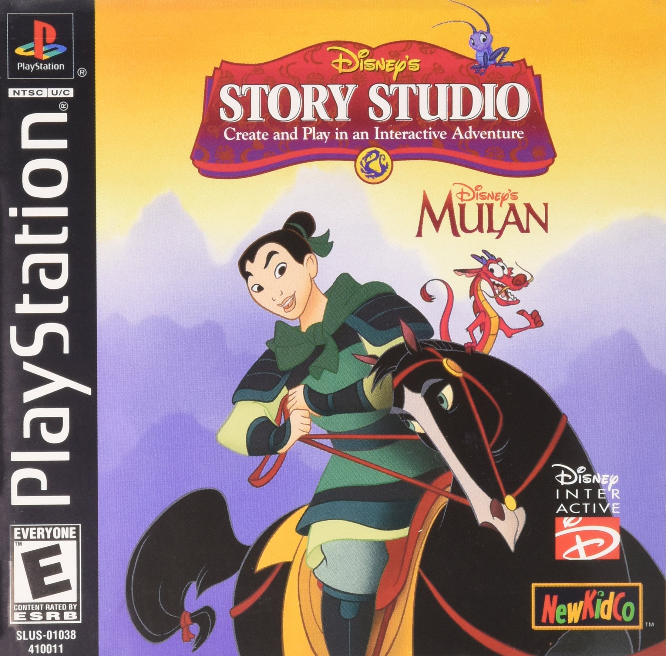 Disney's Story Studio Mulan PS1 PlayStation 1 + Reg Card - Like New