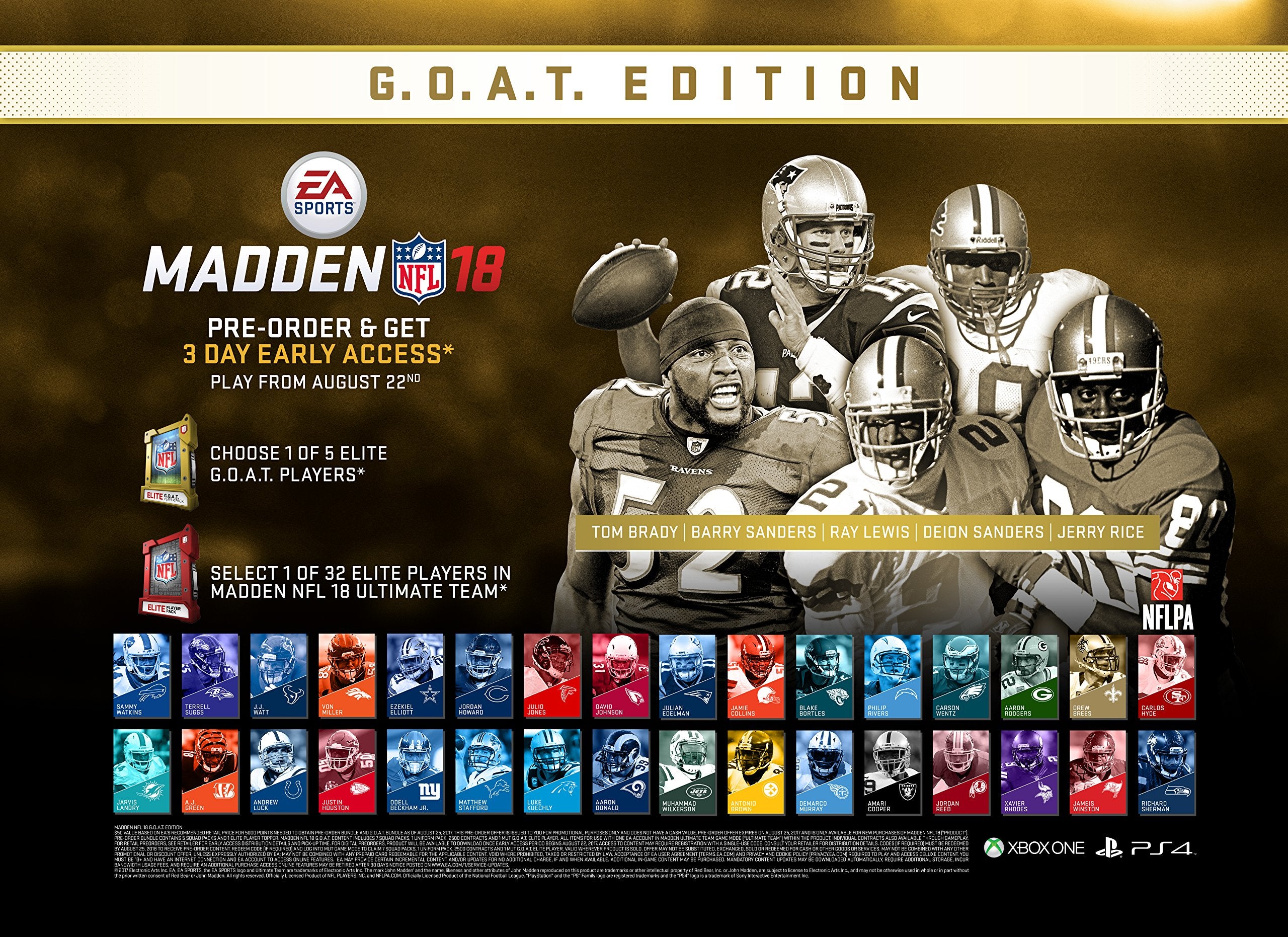 Madden NFL 18 G.O.A.T. Edition Xbox One - Like New