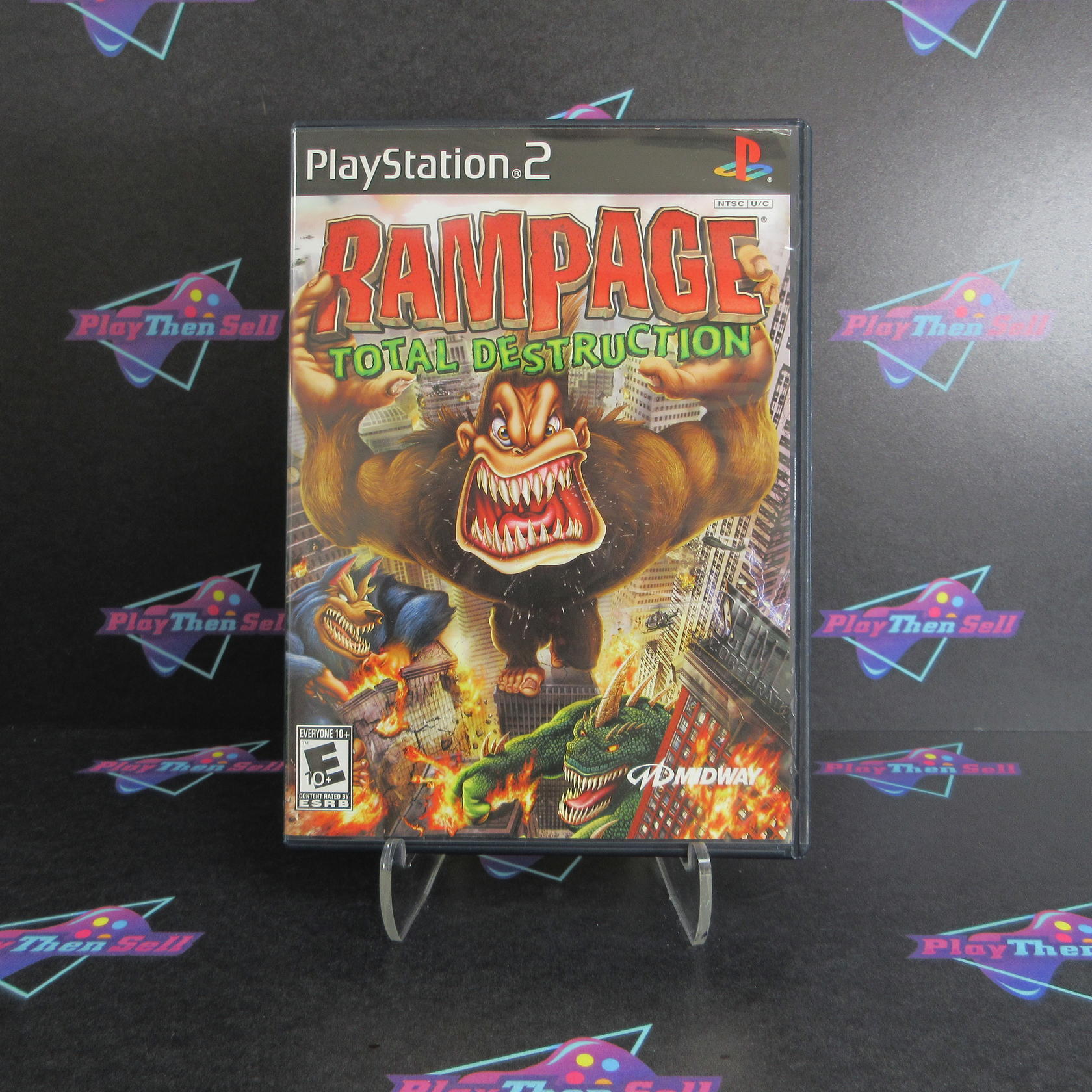 Rampage Total Destruction + Reg Card PS2 PlayStation 2 AD Complete CIB - Very Good