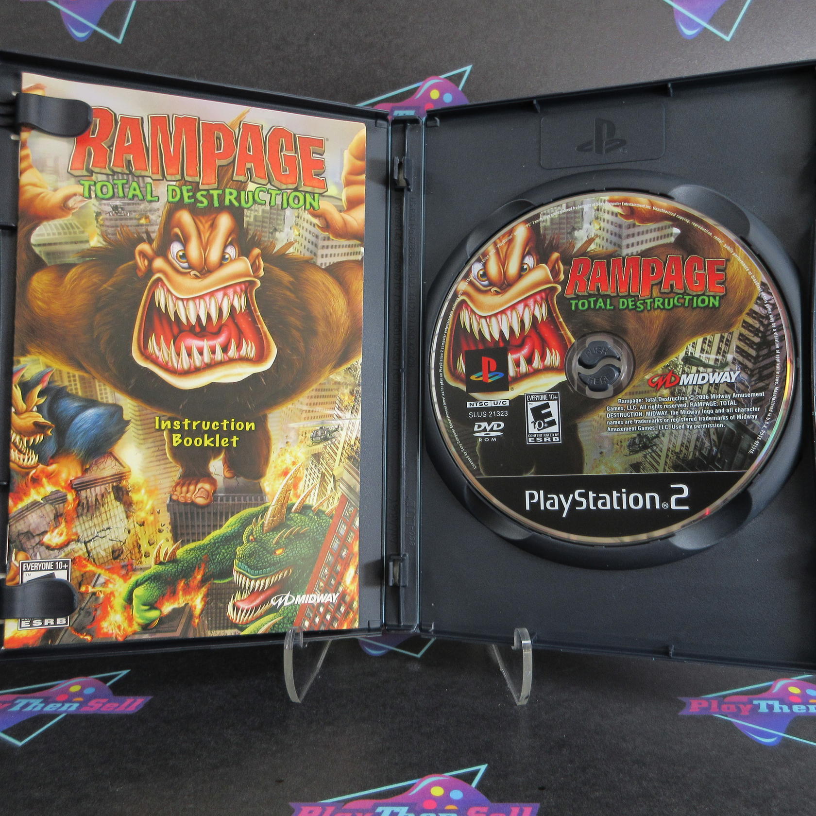 Rampage Total Destruction + Reg Card PS2 PlayStation 2 AD Complete CIB - Very Good