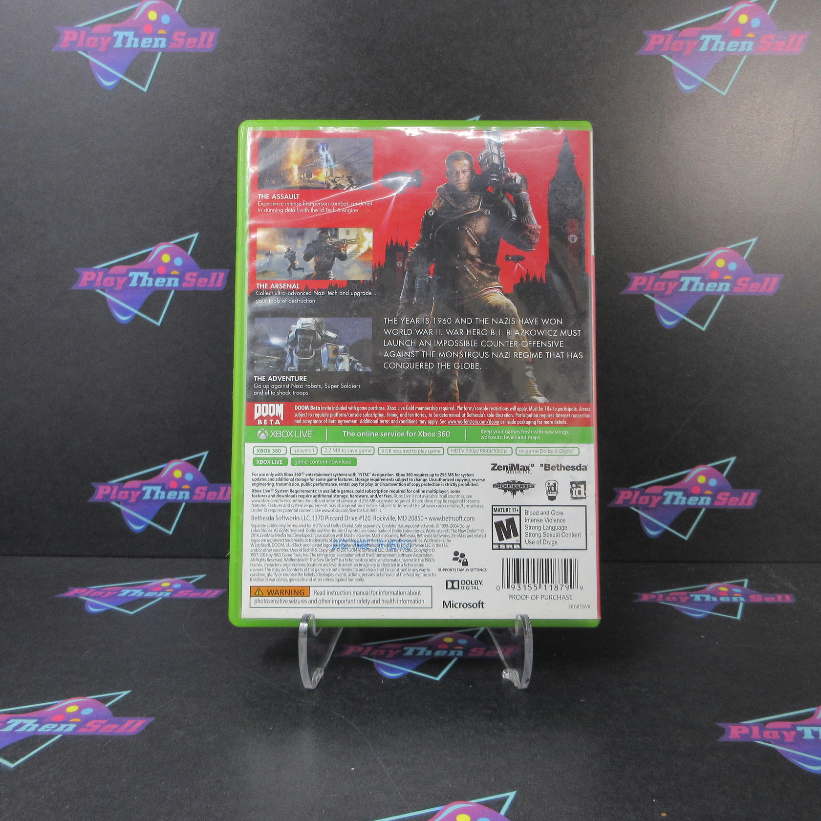 Wolfenstein The New Order Xbox 360 AD Complete CIB - Very Good