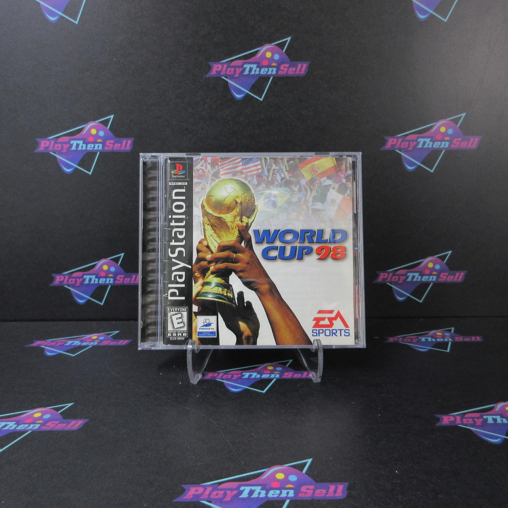 World Cup 98 + Reg Card PS1 PlayStation 1 MD Complete CIB - Very Good