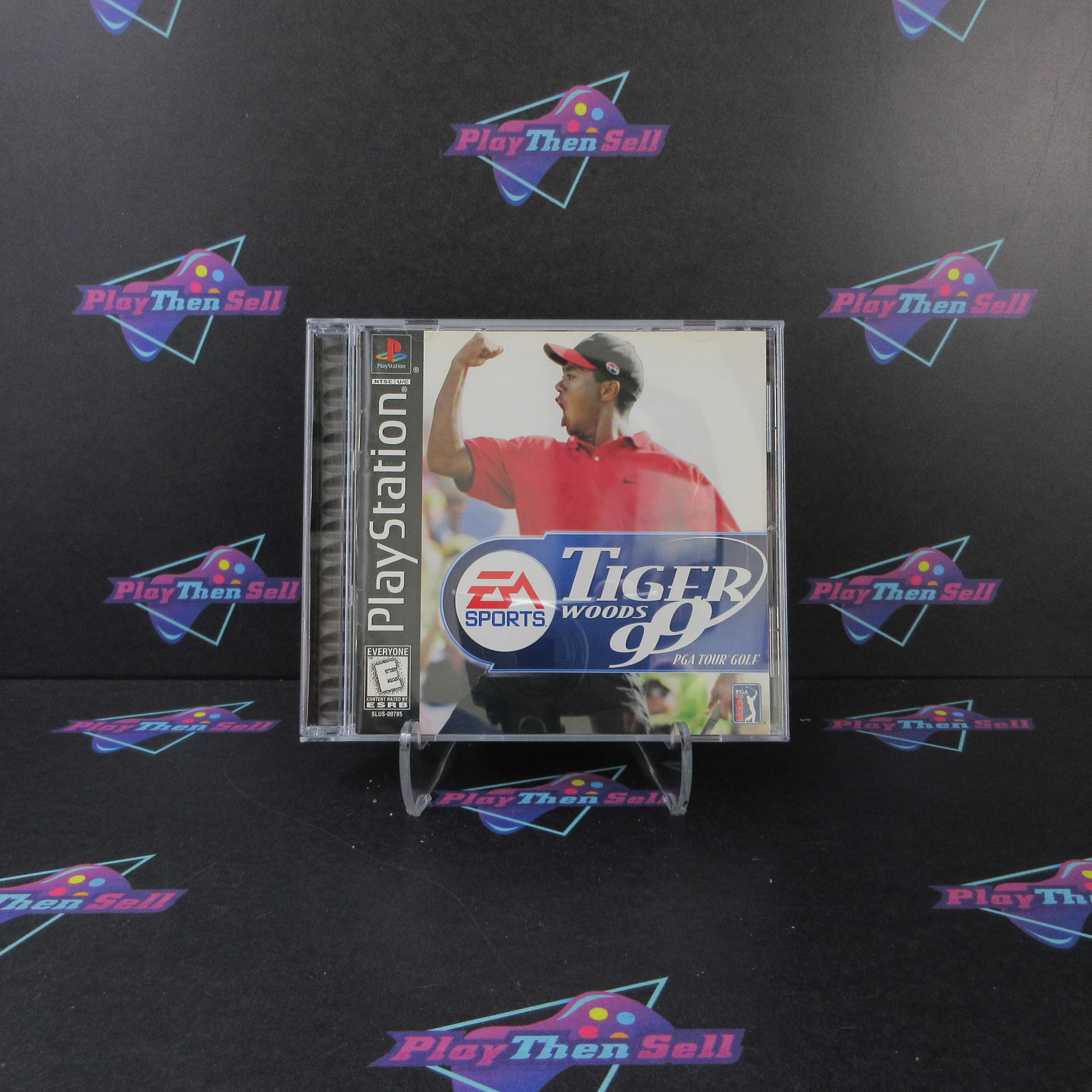 Tiger Woods 99 PGA Tour PS1 PlayStation 1 MD Complete CIB - Very Good