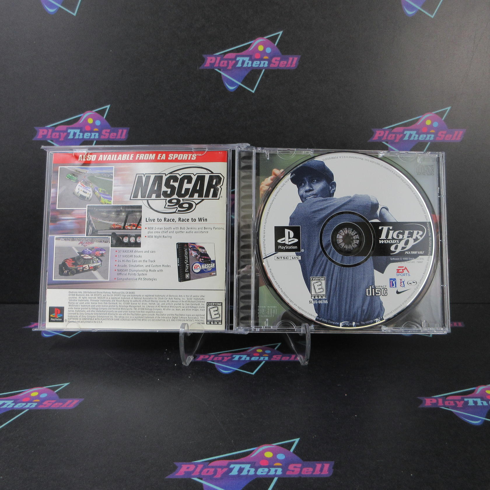Tiger Woods 99 PGA Tour PS1 PlayStation 1 MD Complete CIB - Very Good