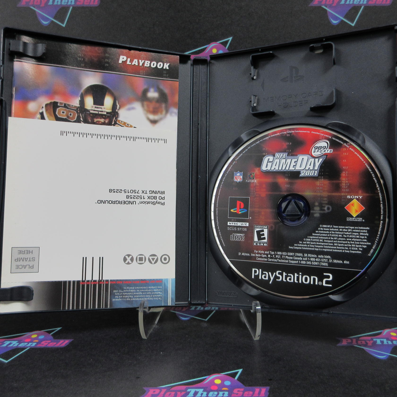 NFL Gameday 2001 PS2 PlayStation 2 AD + Reg Card Complete - Very Good