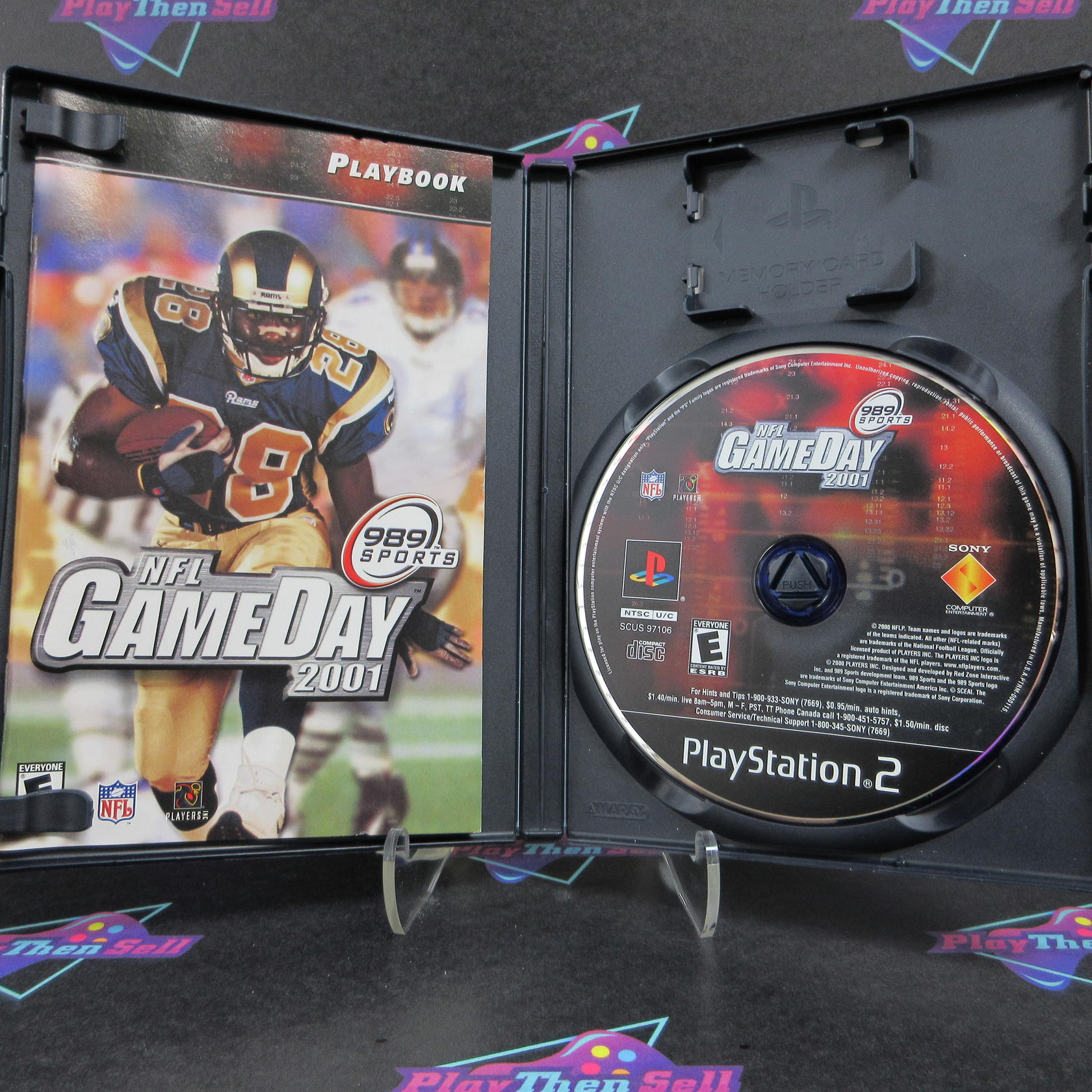 NFL Gameday 2001 PS2 PlayStation 2 AD + Reg Card Complete - Very Good