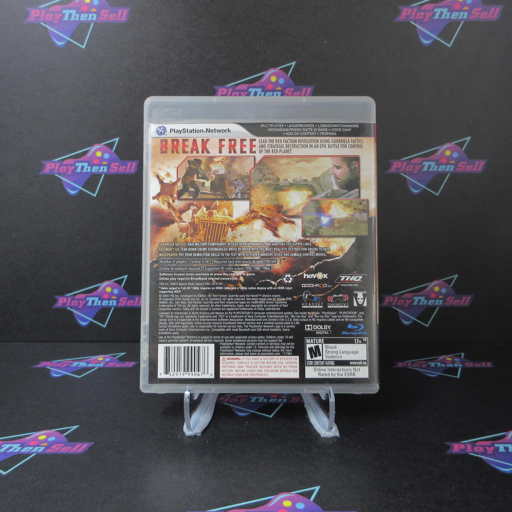 Red Faction Guerrilla PS3 PlayStation 3 AD/NM - Very Good