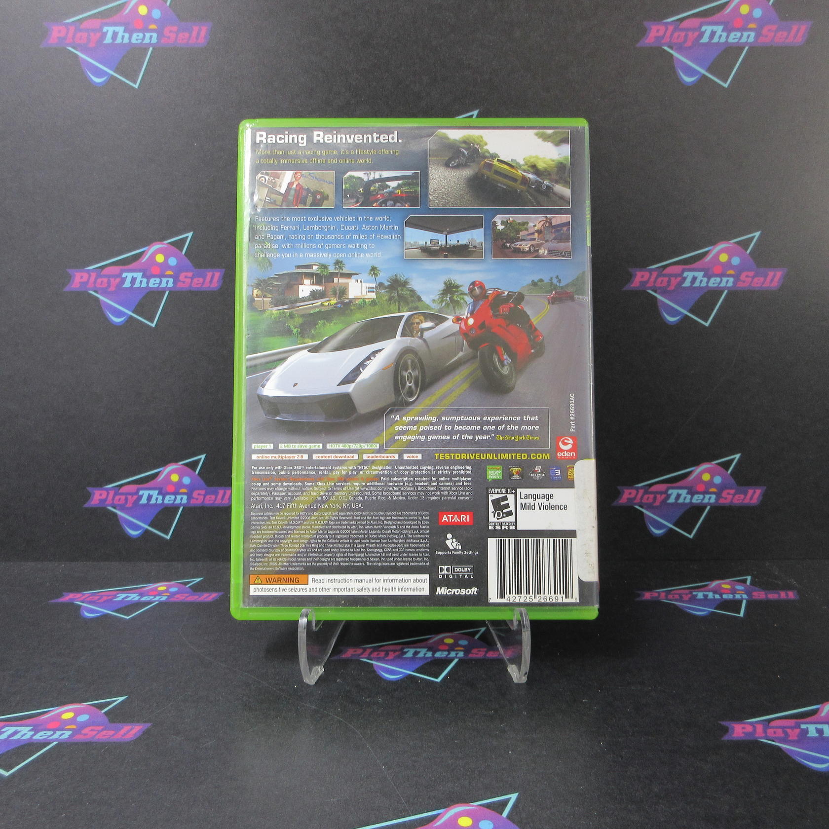 Test Drive Unlimited Xbox 360 AD/NM - Very Good