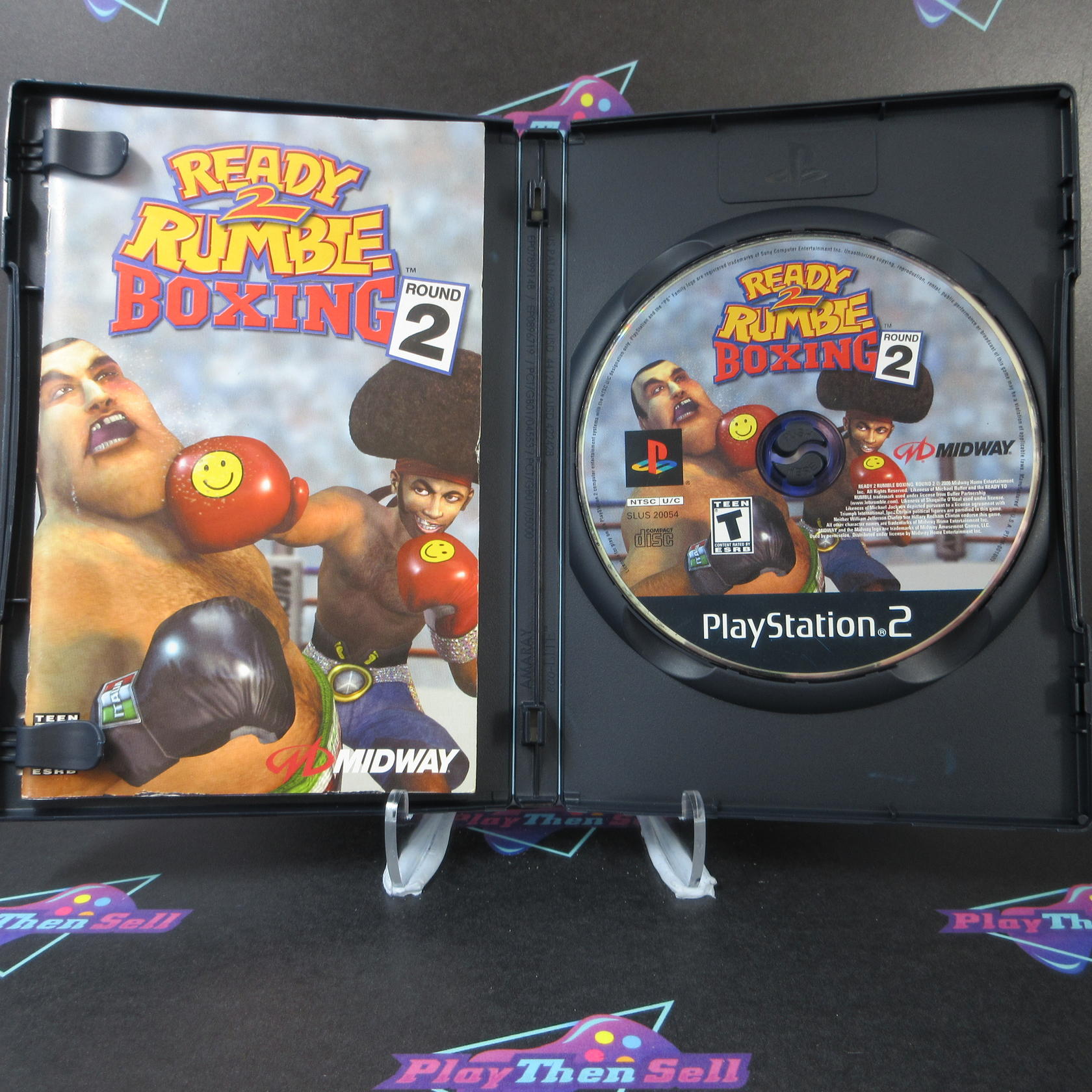 Ready to Rumble Boxing Round 2 PS2 PlayStation 2 AD + Reg Card CIB - Very Good
